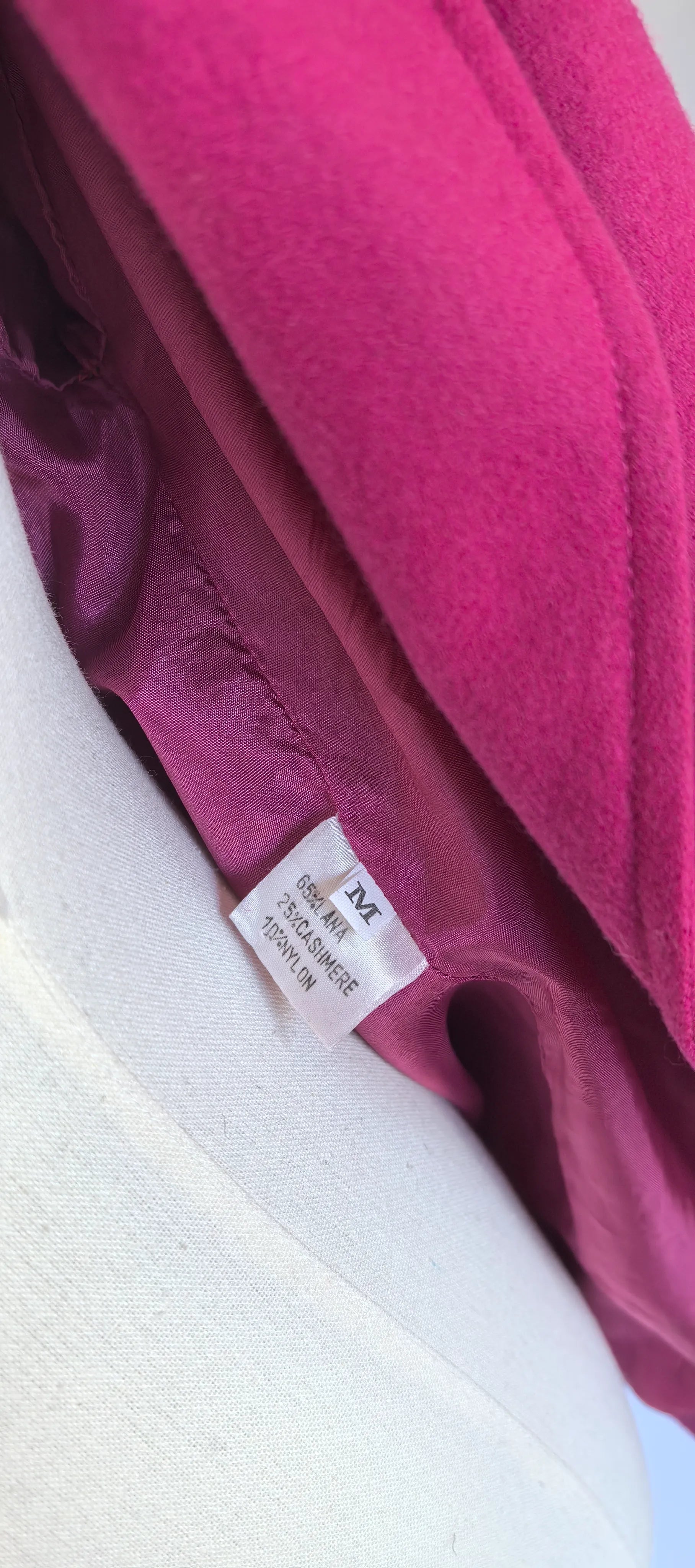 Sacou fucsia din lana si casmir