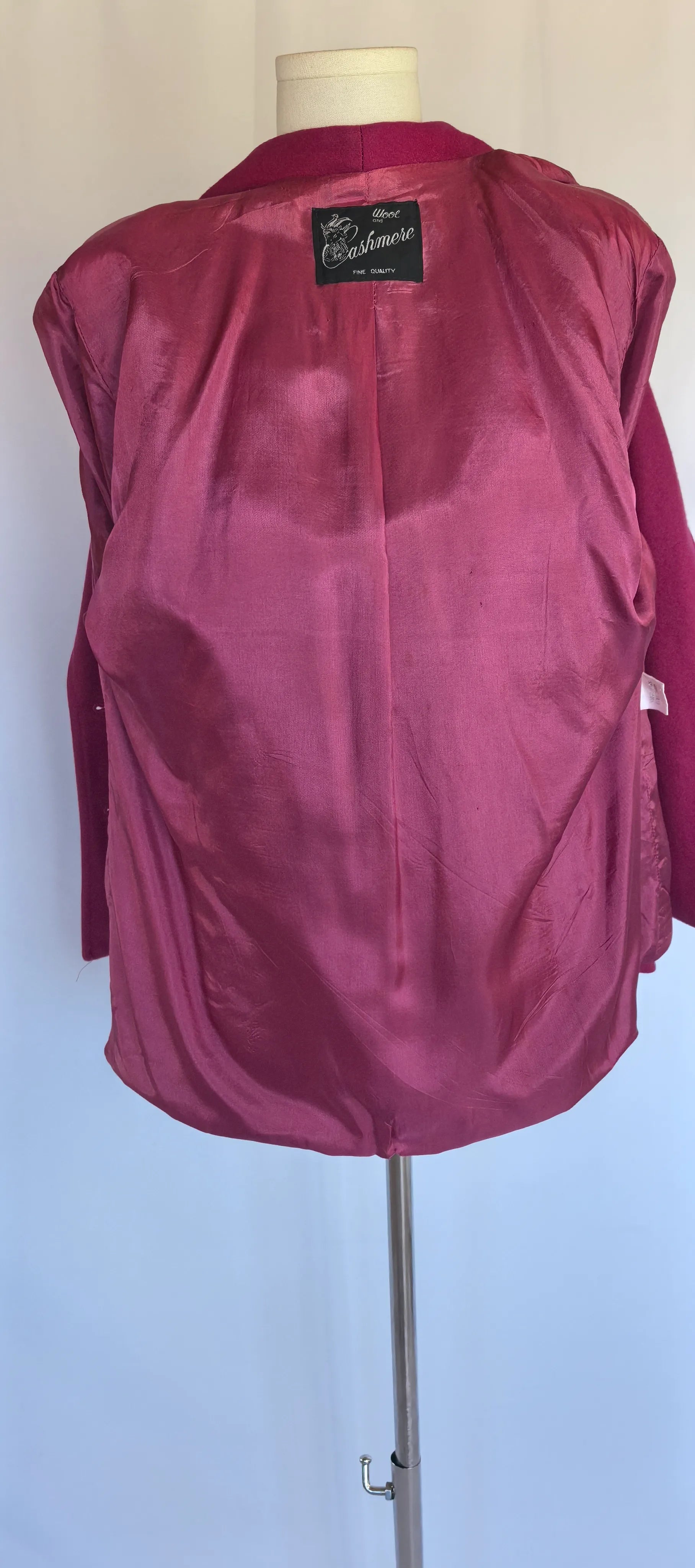 Sacou fucsia din lana si casmir