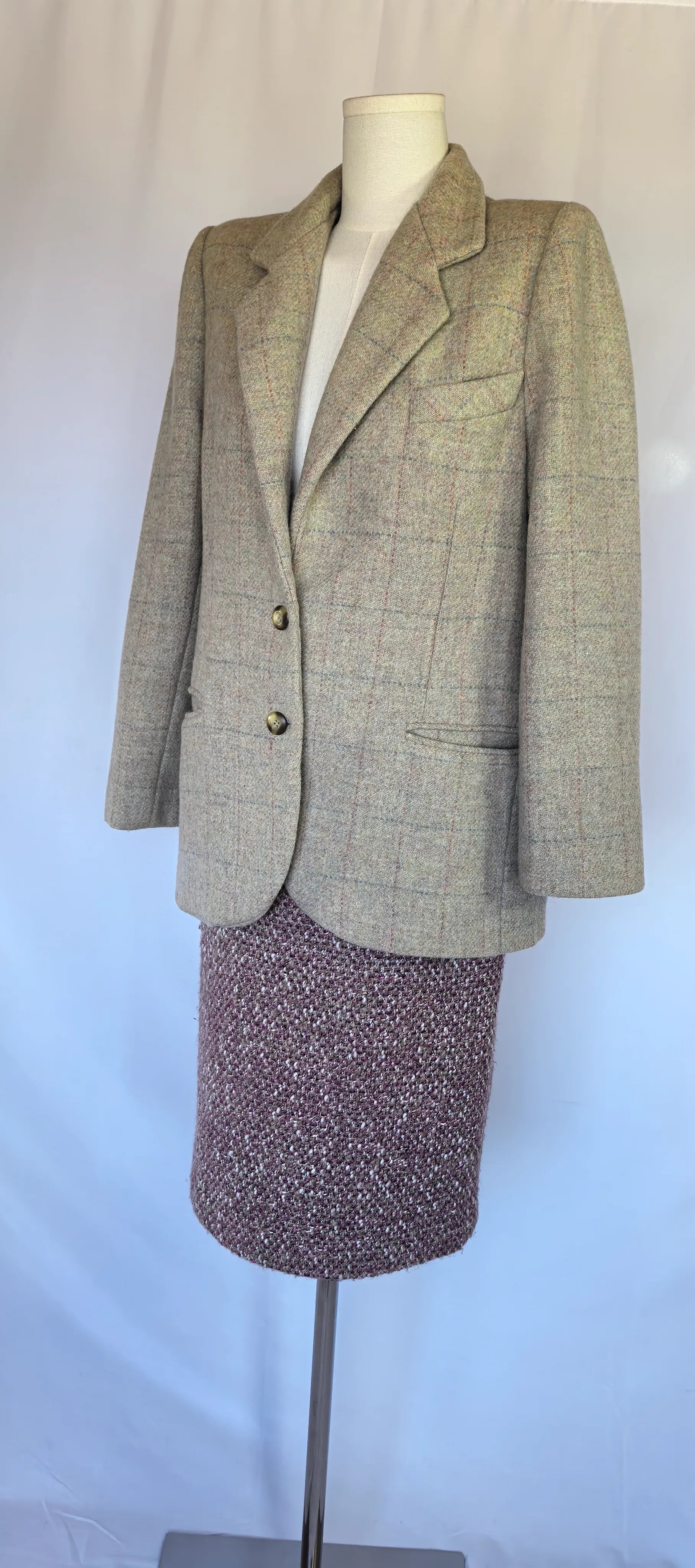 Sacou in carouri din lana