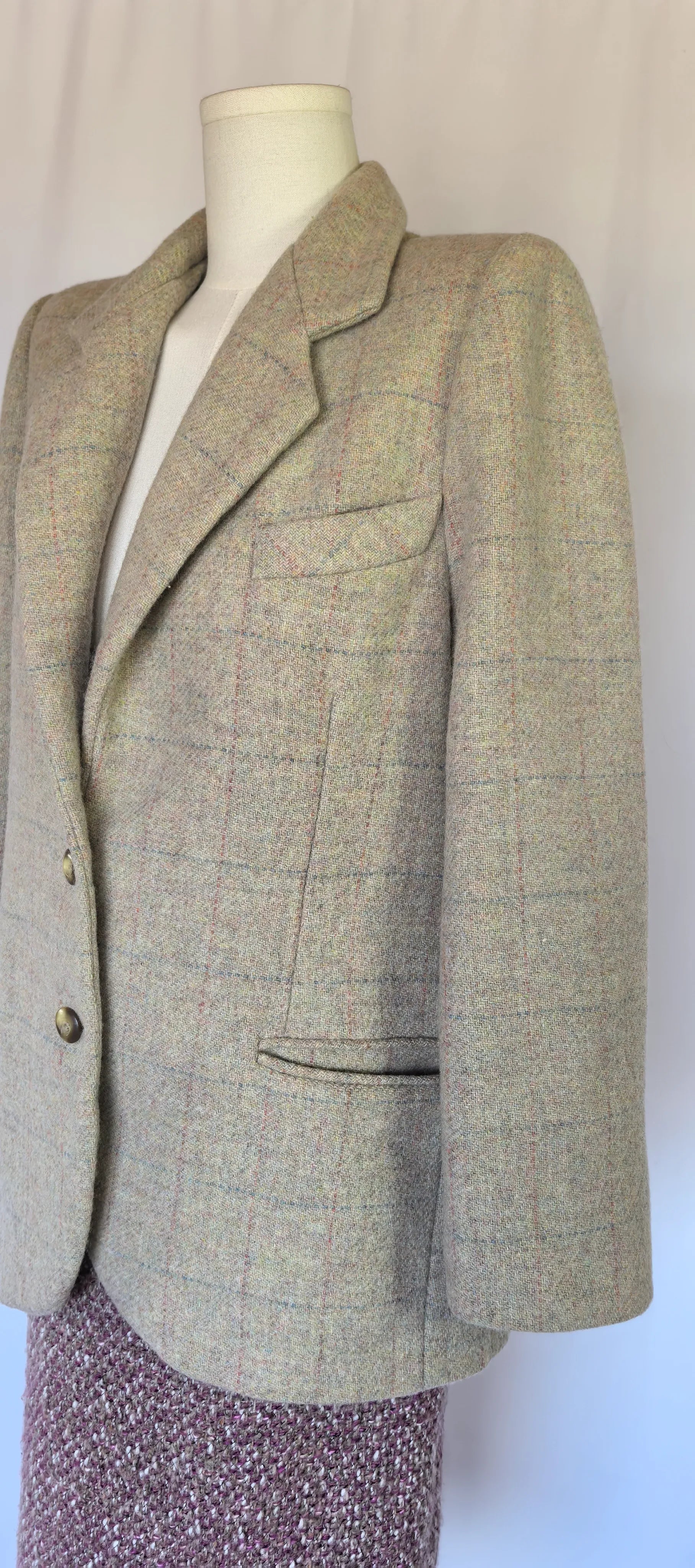 Sacou in carouri din lana