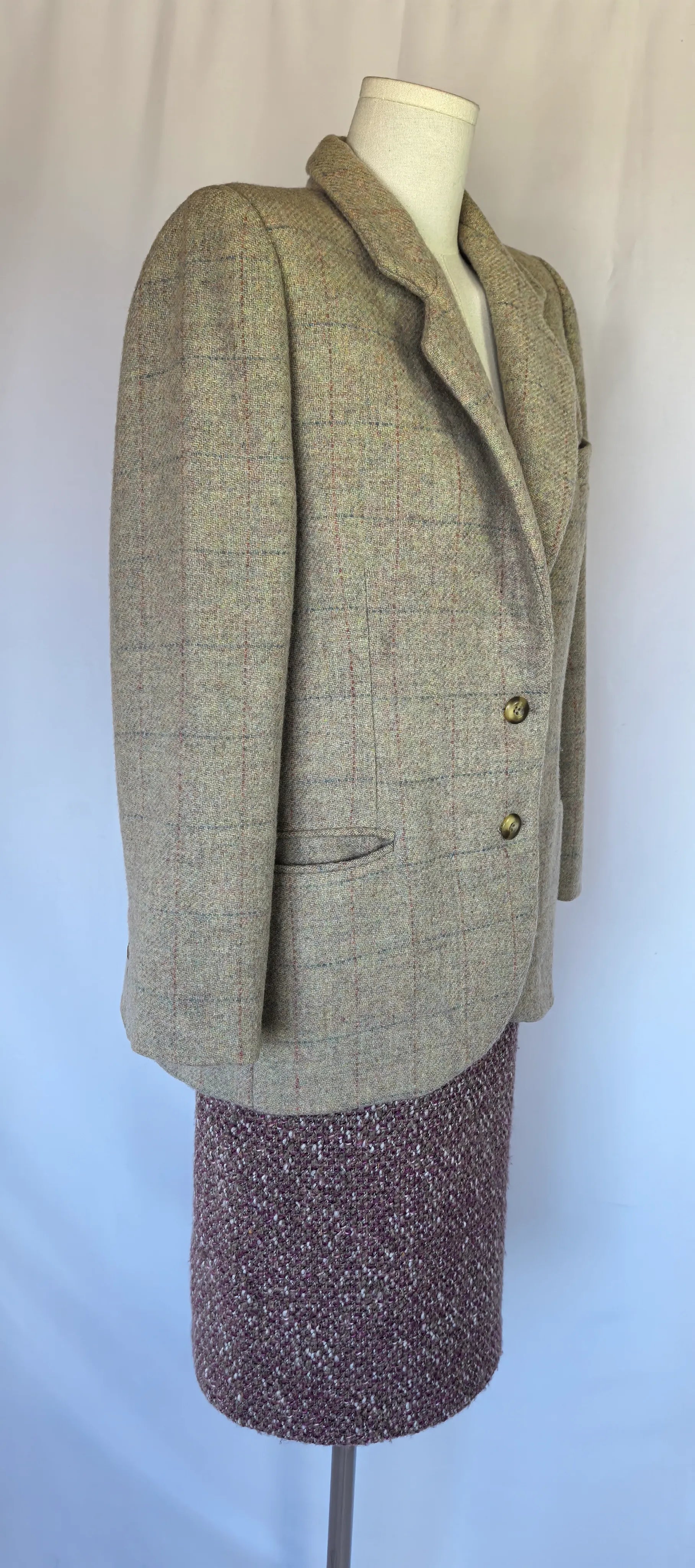 Sacou in carouri din lana