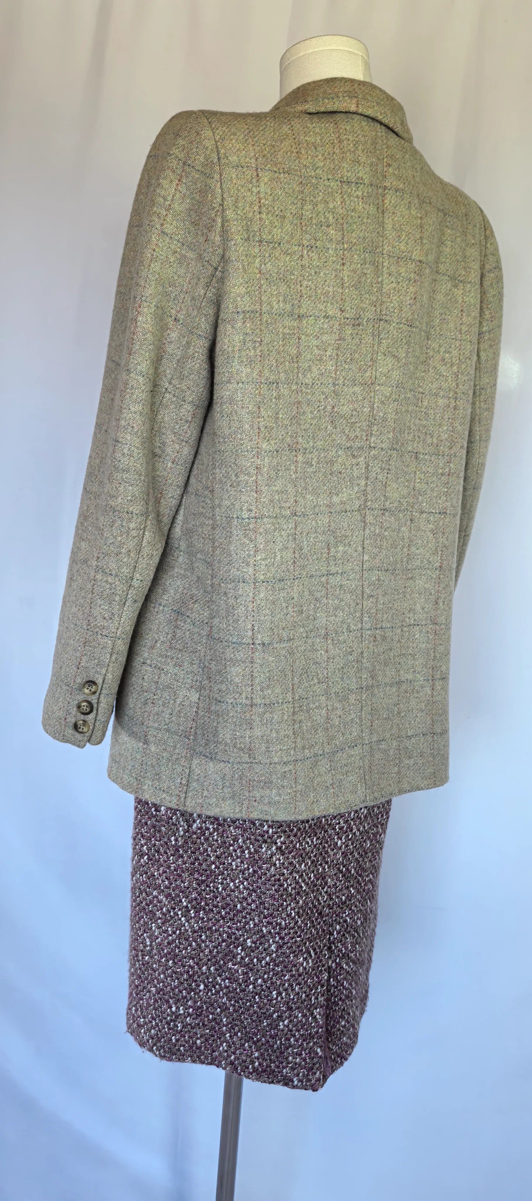 Sacou in carouri din lana