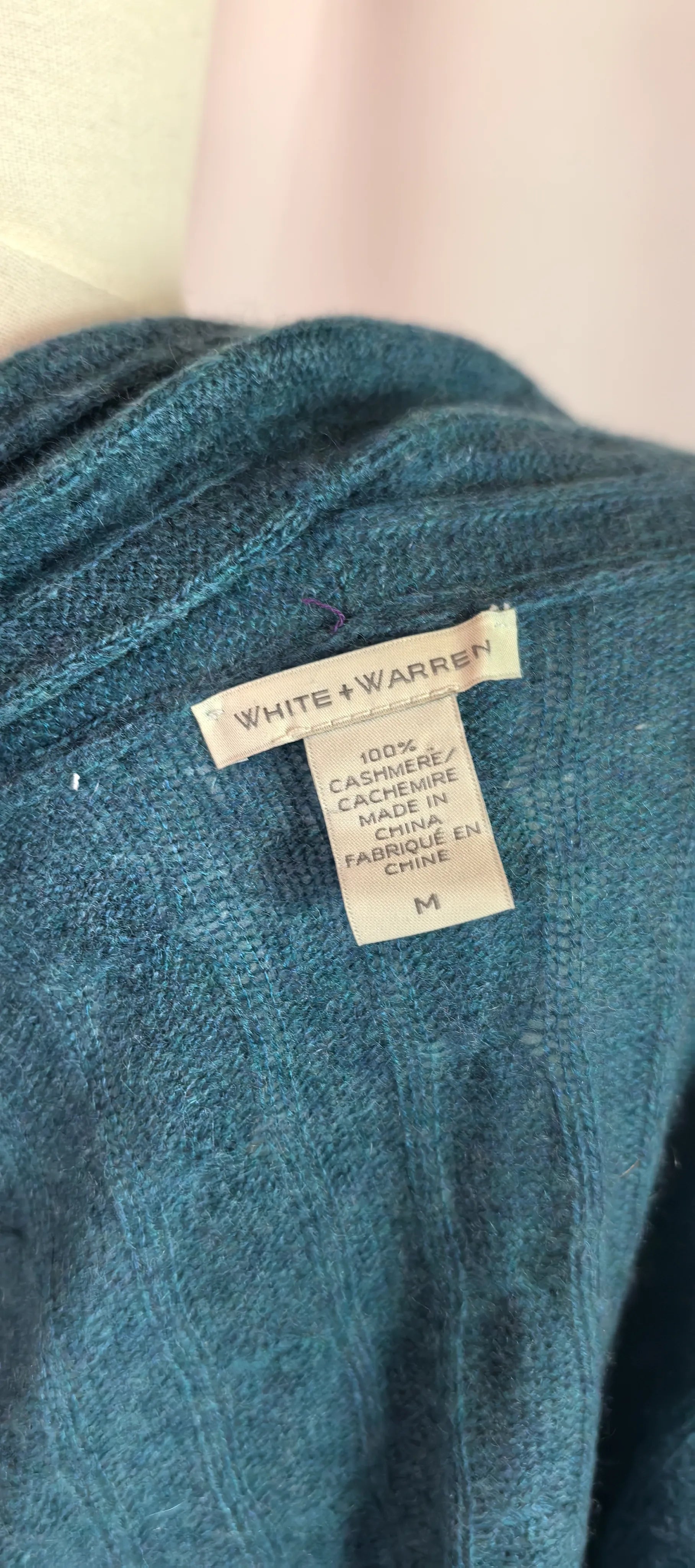 Cardigan cu torsade din casmir - White +warren