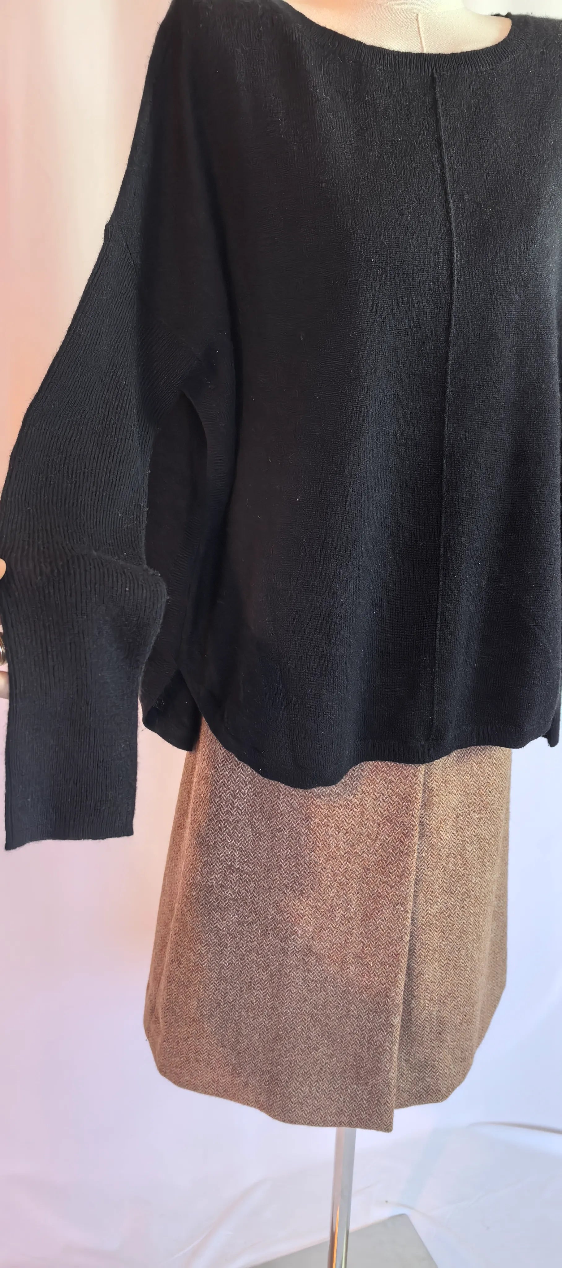 Pulover din casmir asimetric - Lord & Taylor