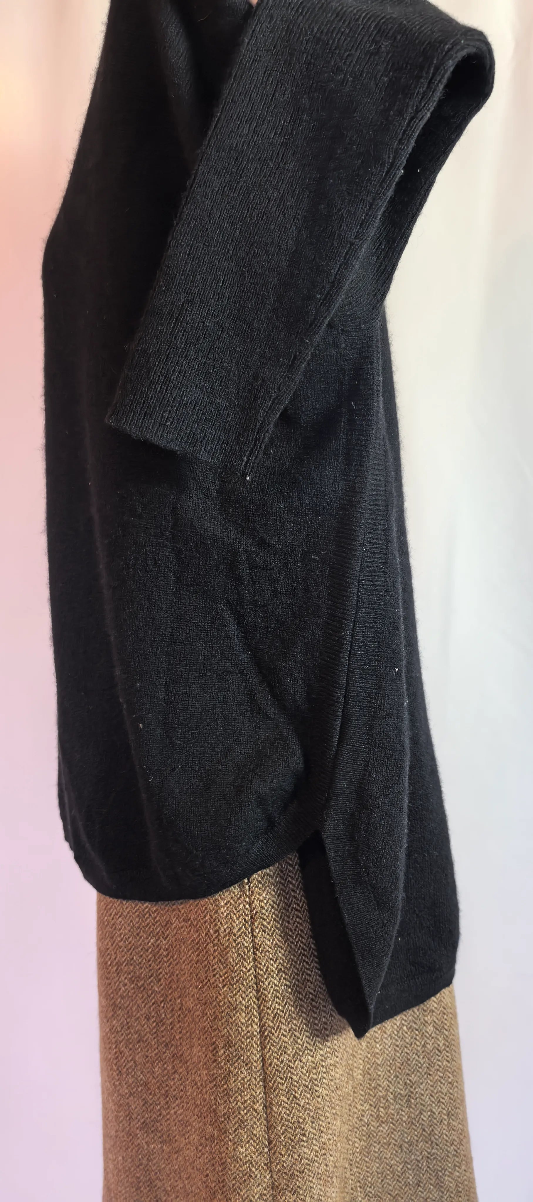 Pulover din casmir asimetric - Lord & Taylor