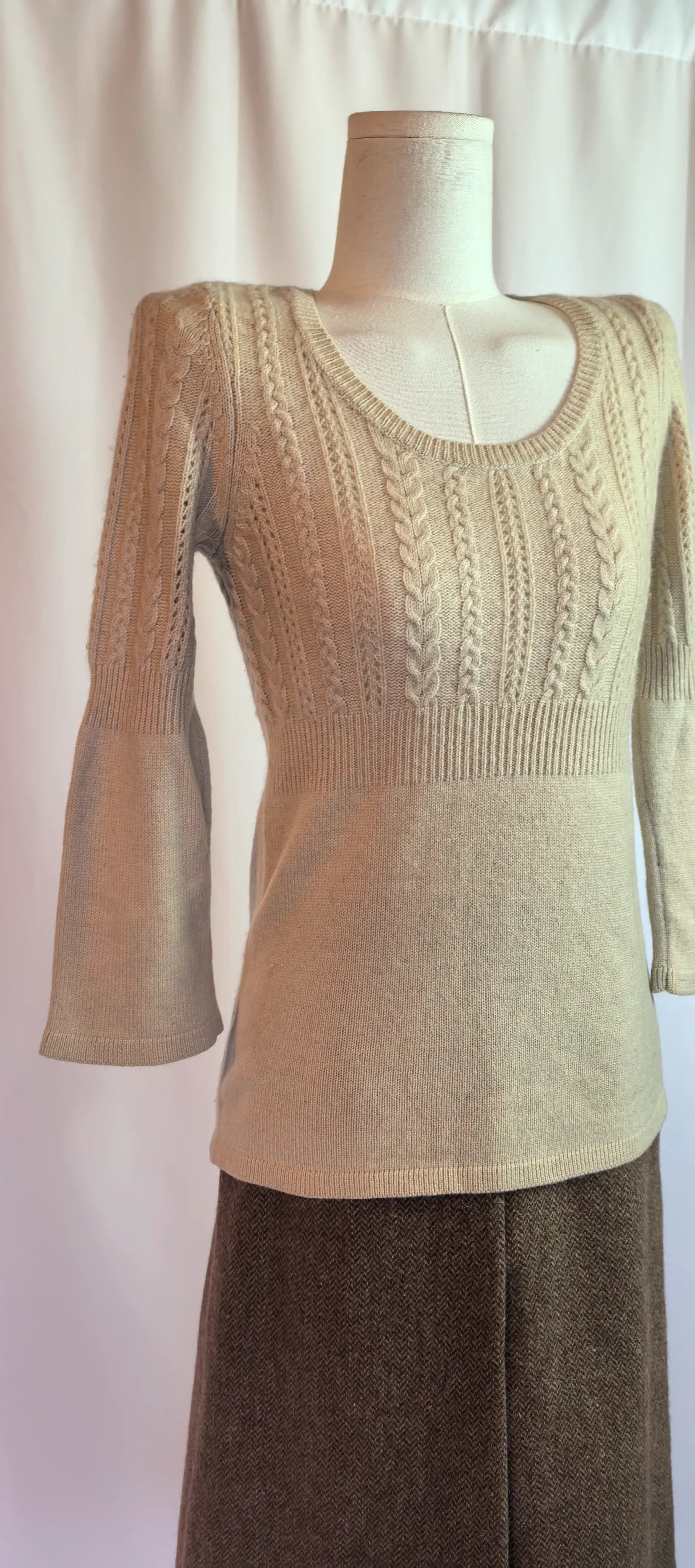 Pulover cu torsade din casmir - Ann Taylor