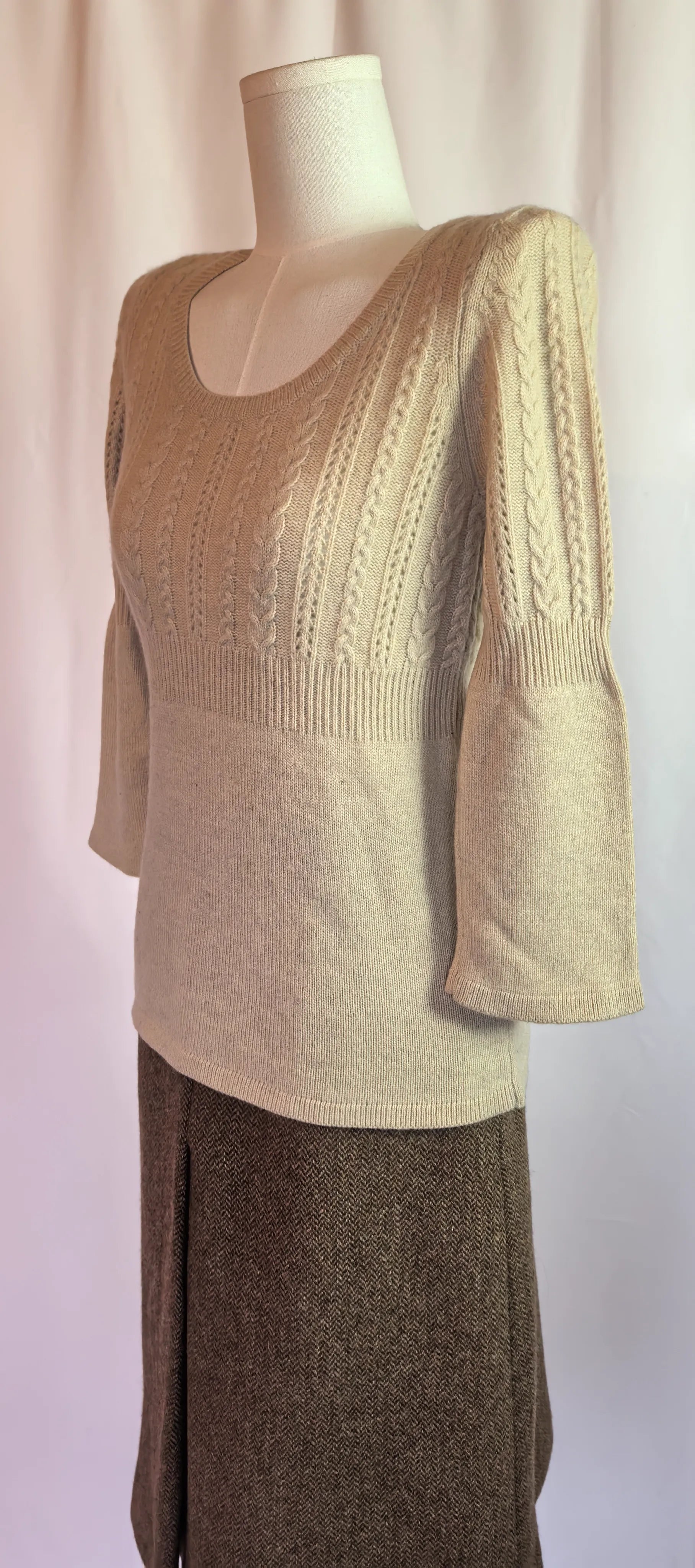 Pulover cu torsade din casmir - Ann Taylor