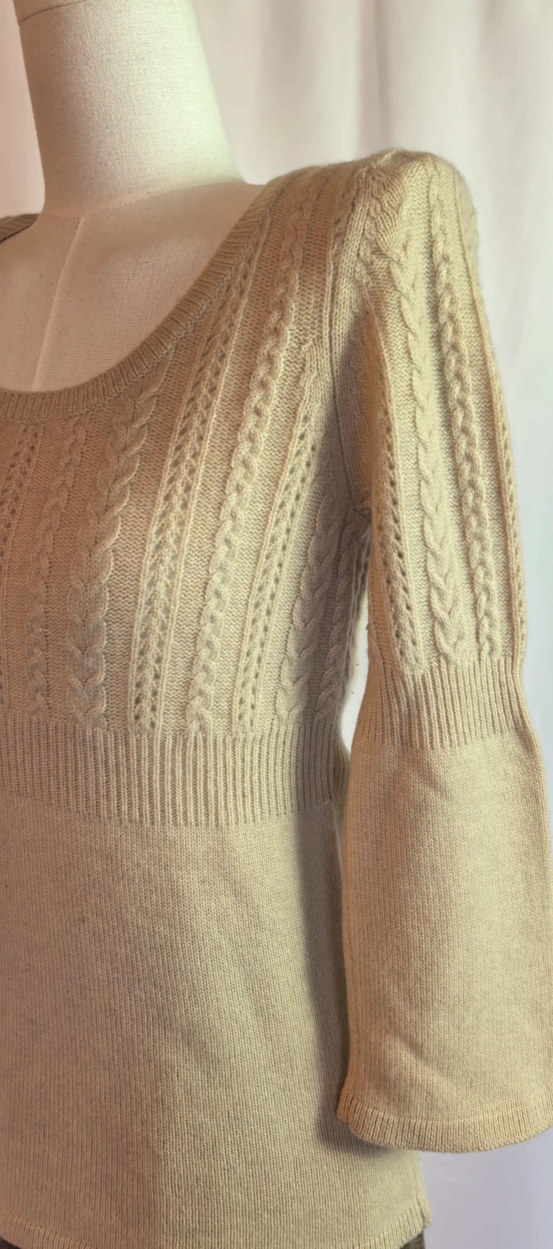 Pulover cu torsade din casmir - Ann Taylor