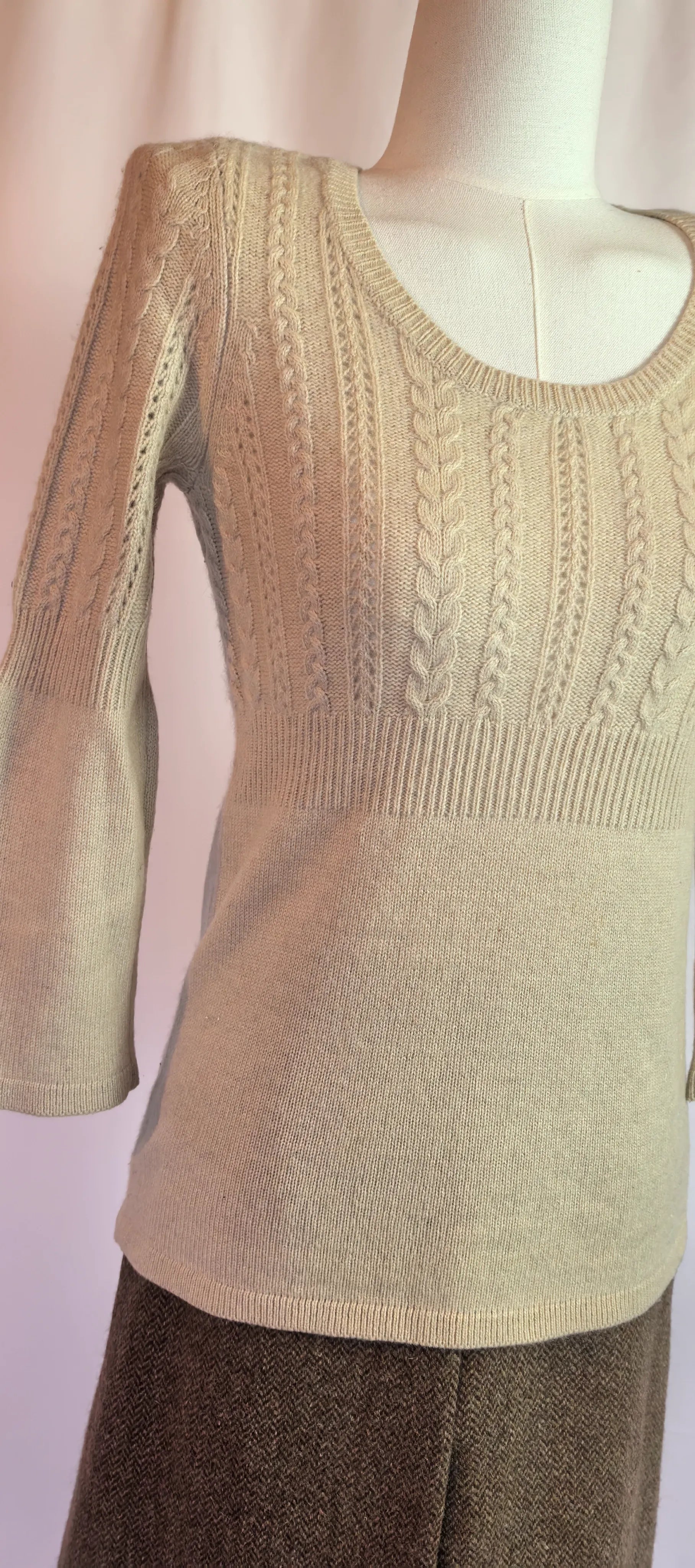 Pulover cu torsade din casmir - Ann Taylor