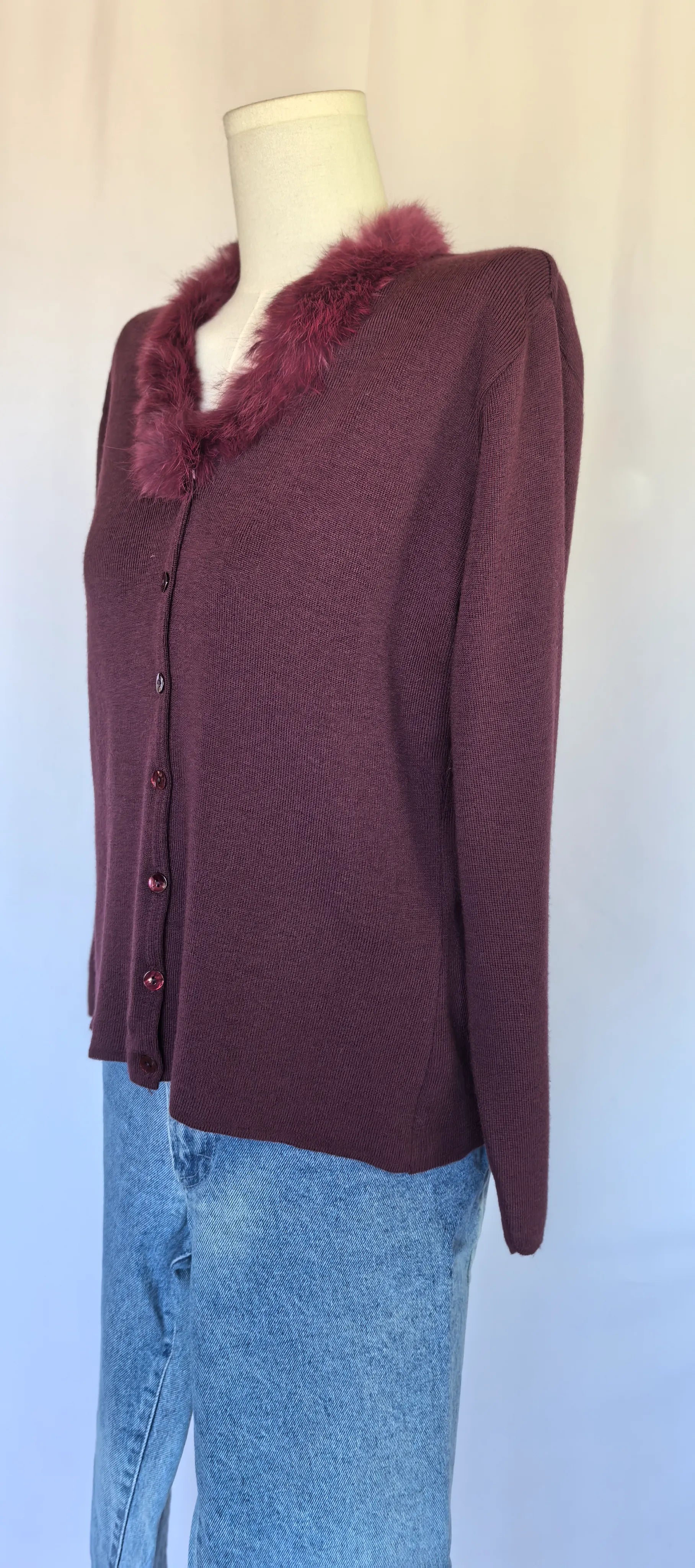 Cardigan cu lana merinos - Charlott - L