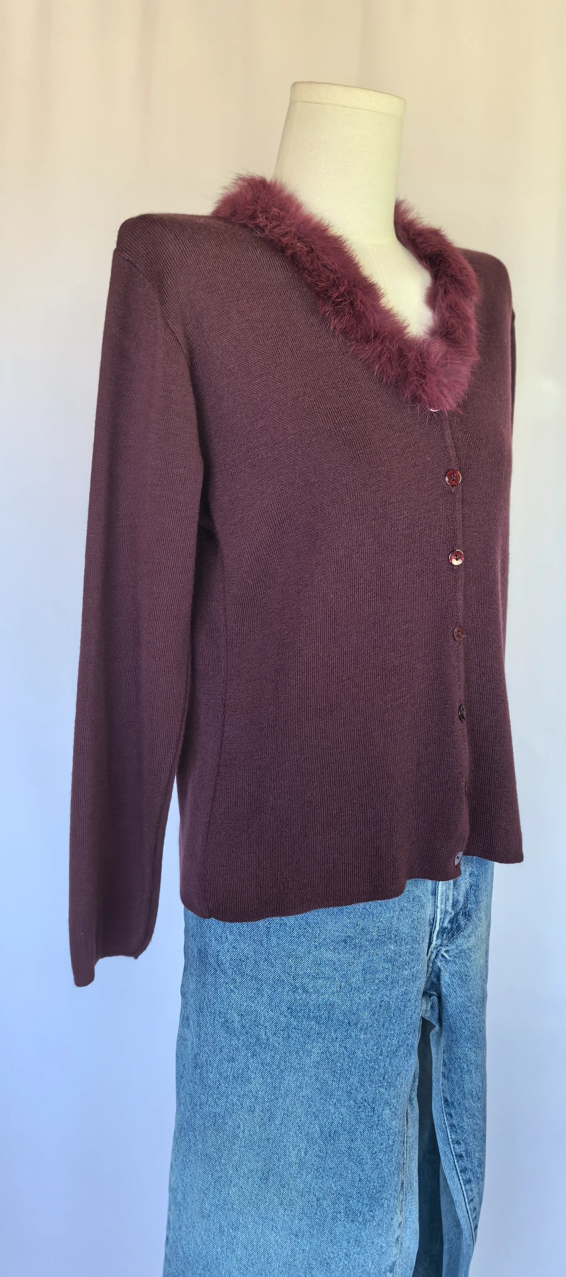 Cardigan cu lana merinos - Charlott - L