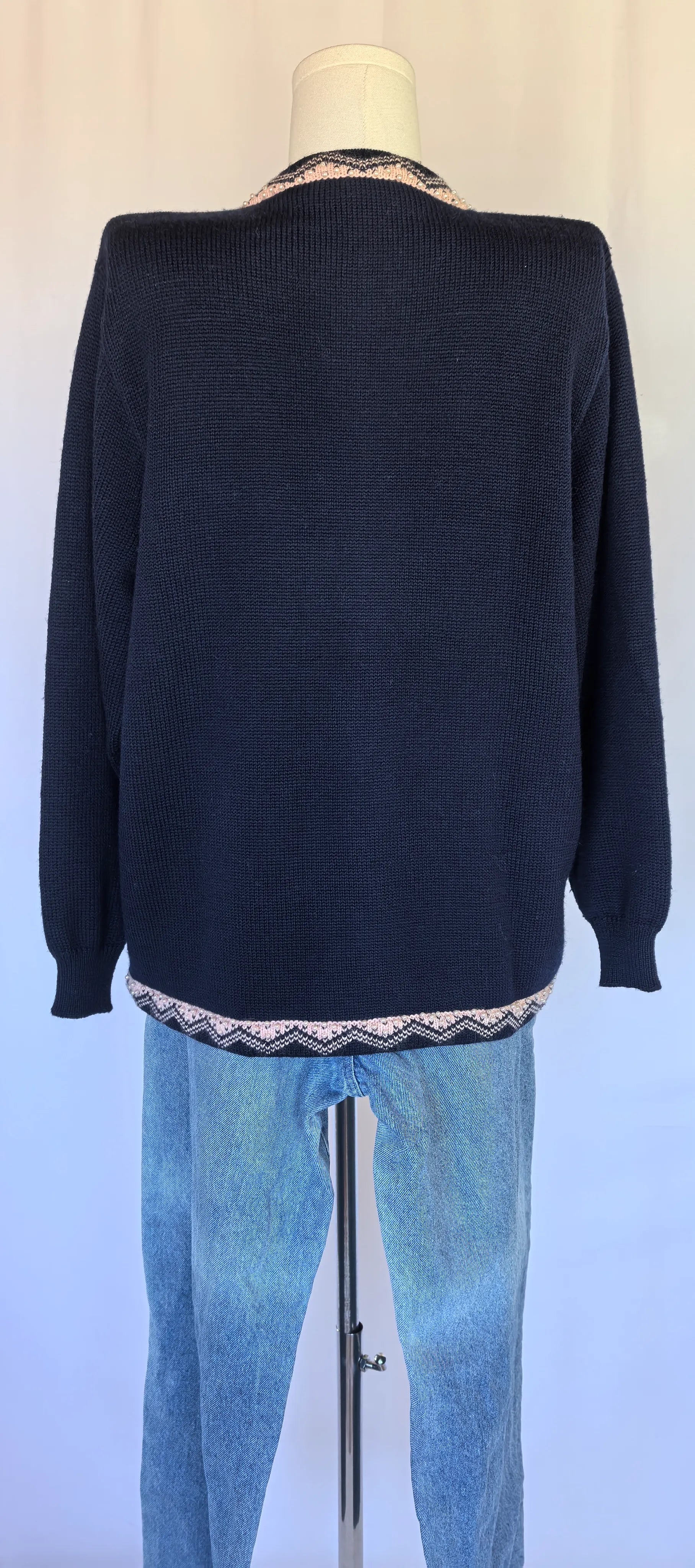 Cardigan din lana cu perle - New Maglia -XL