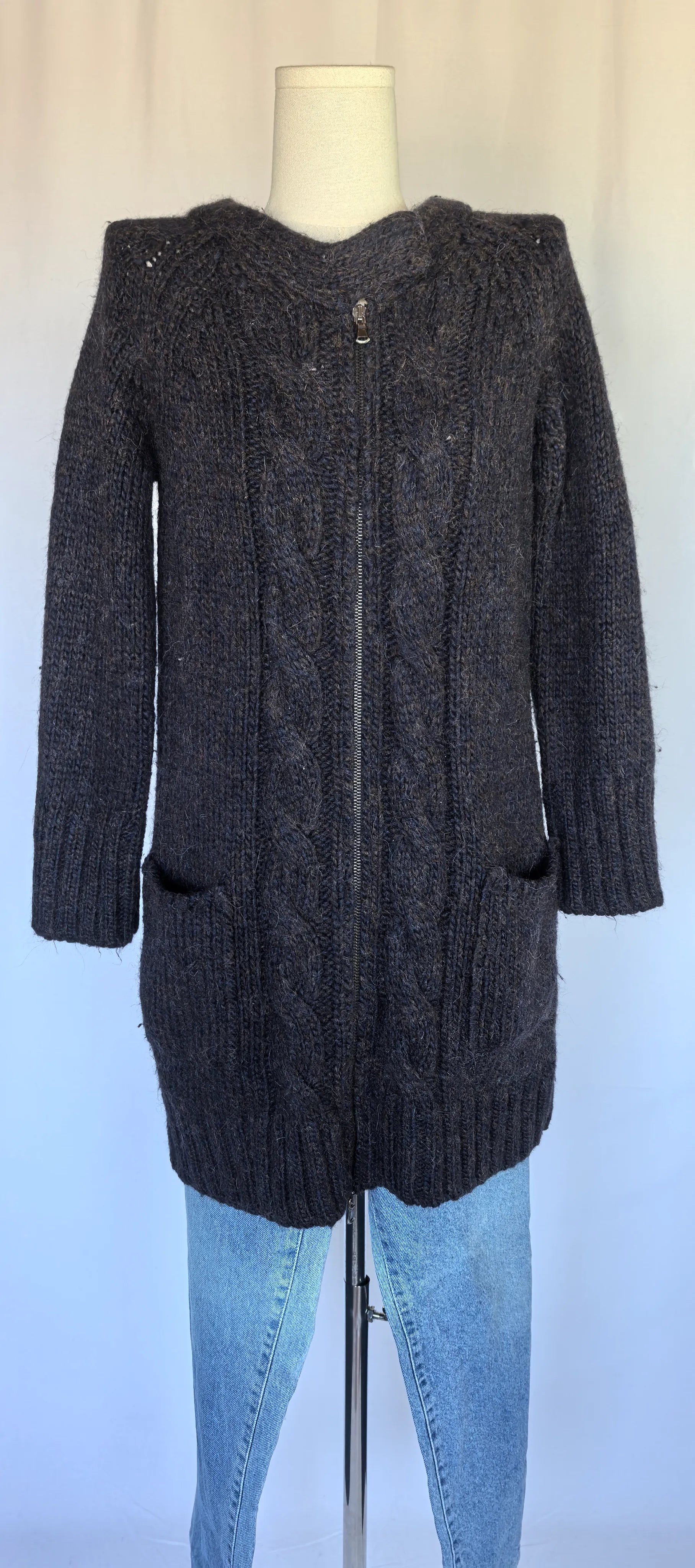 Pulover lung din lana -Martinique -S