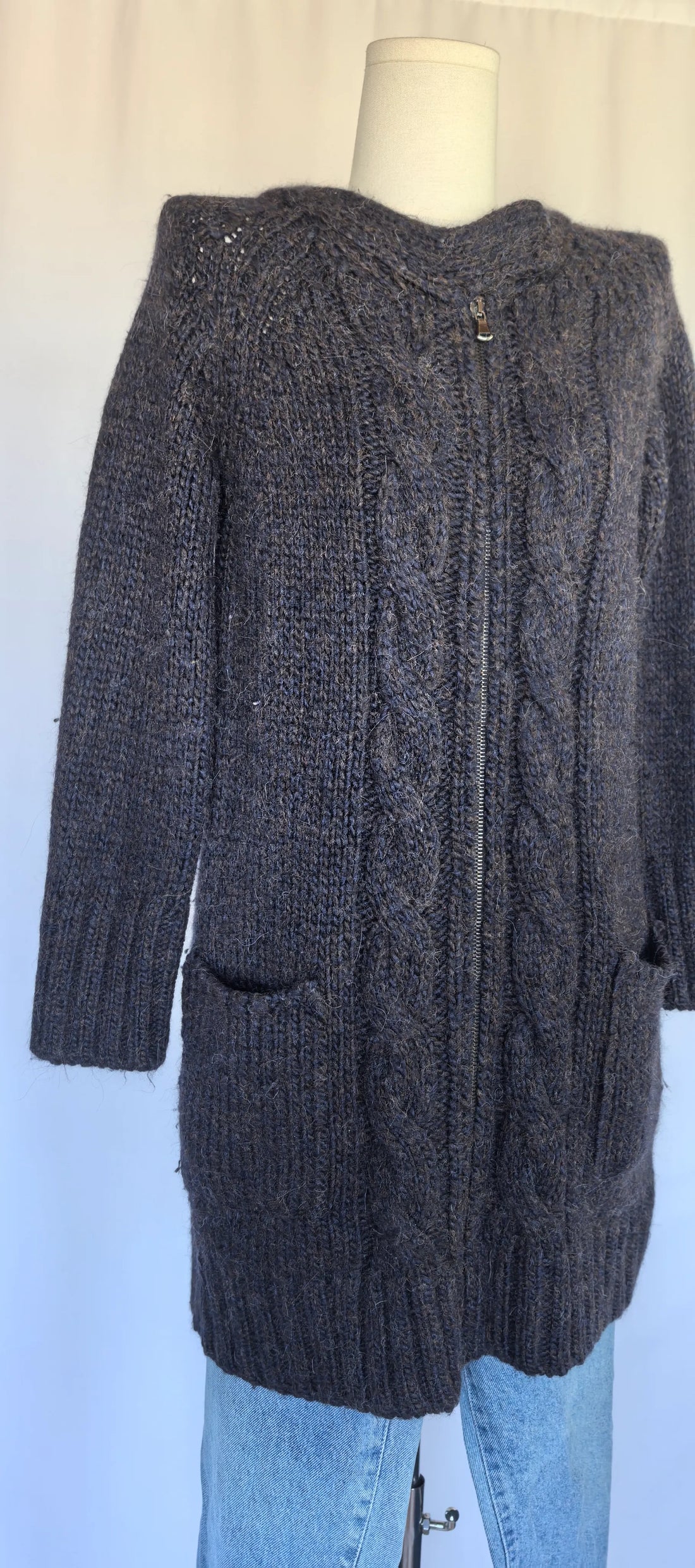 Pulover lung din lana -Martinique -S