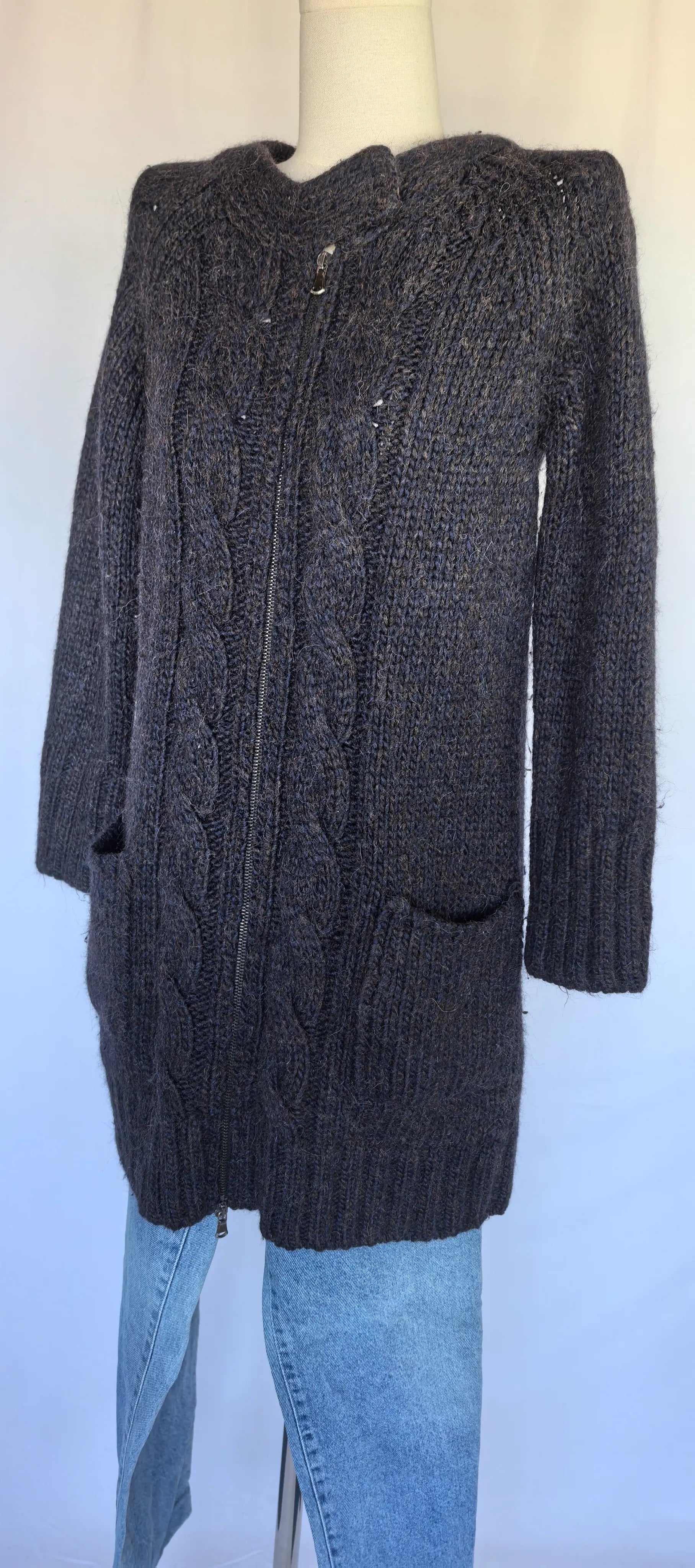 Pulover lung din lana -Martinique -S