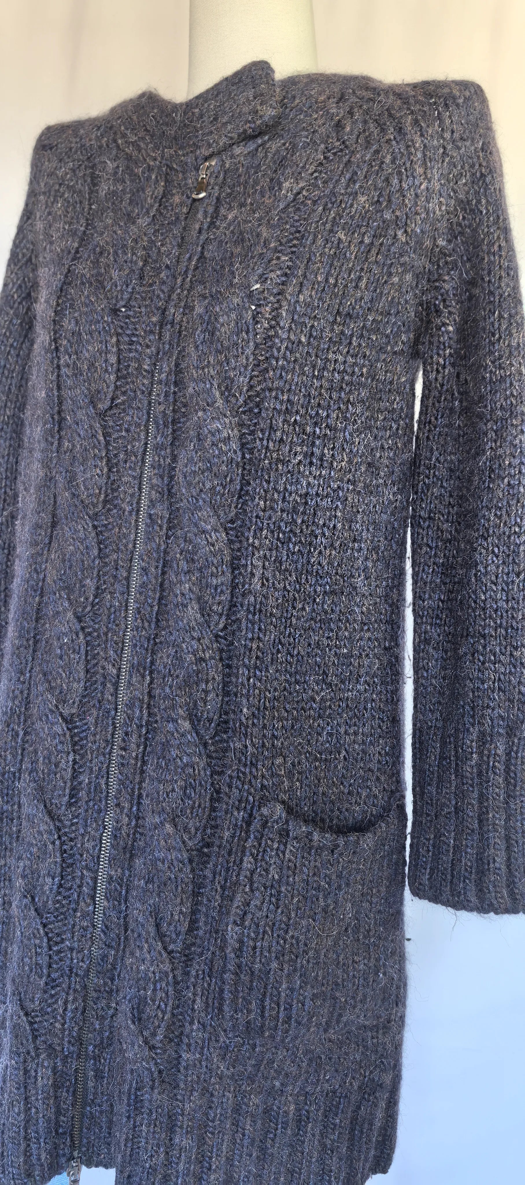 Pulover lung din lana -Martinique -S