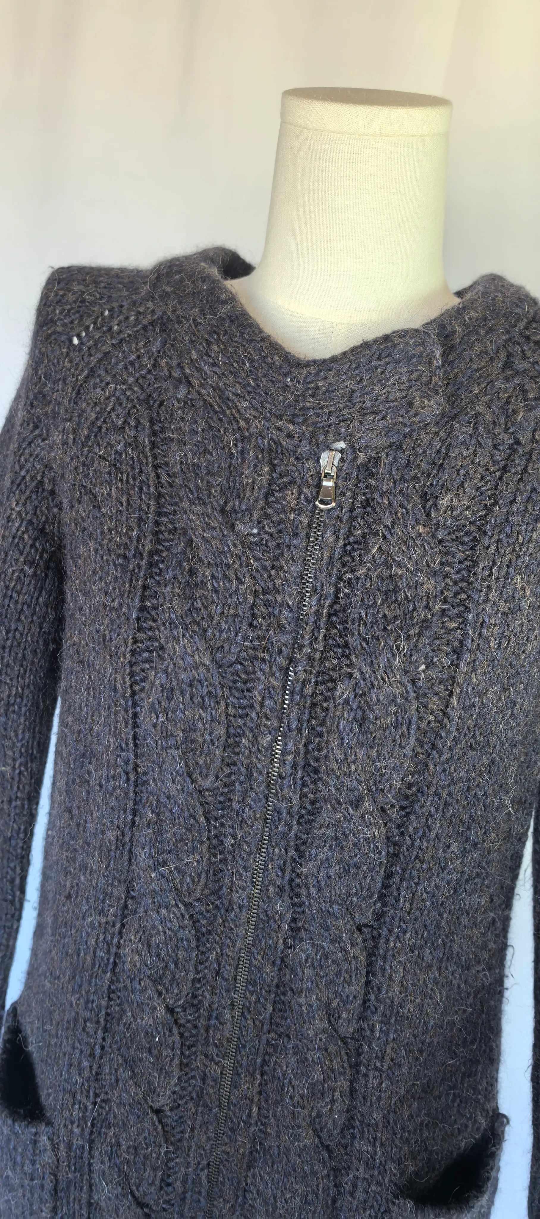 Pulover lung din lana -Martinique -S