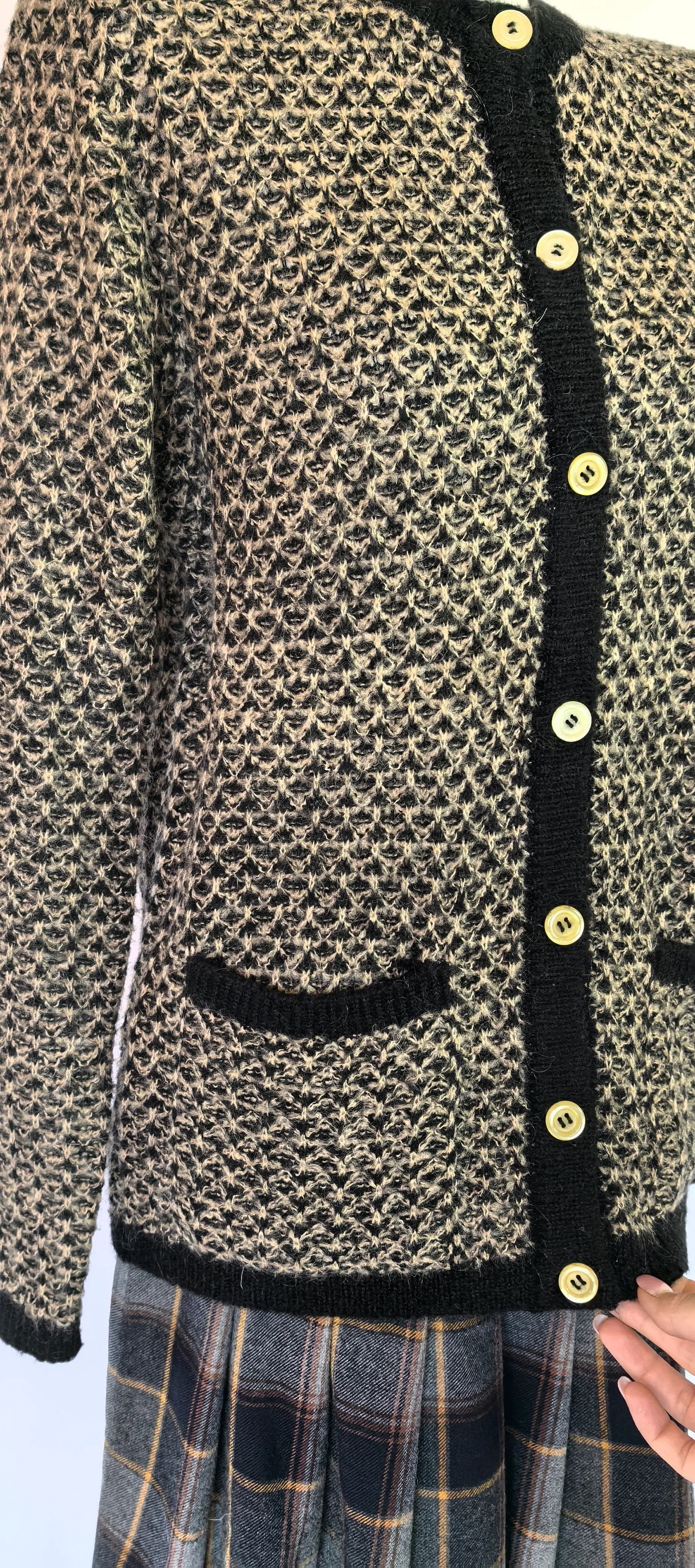 Cardigan din mohair si lana - Anna Sartorelli