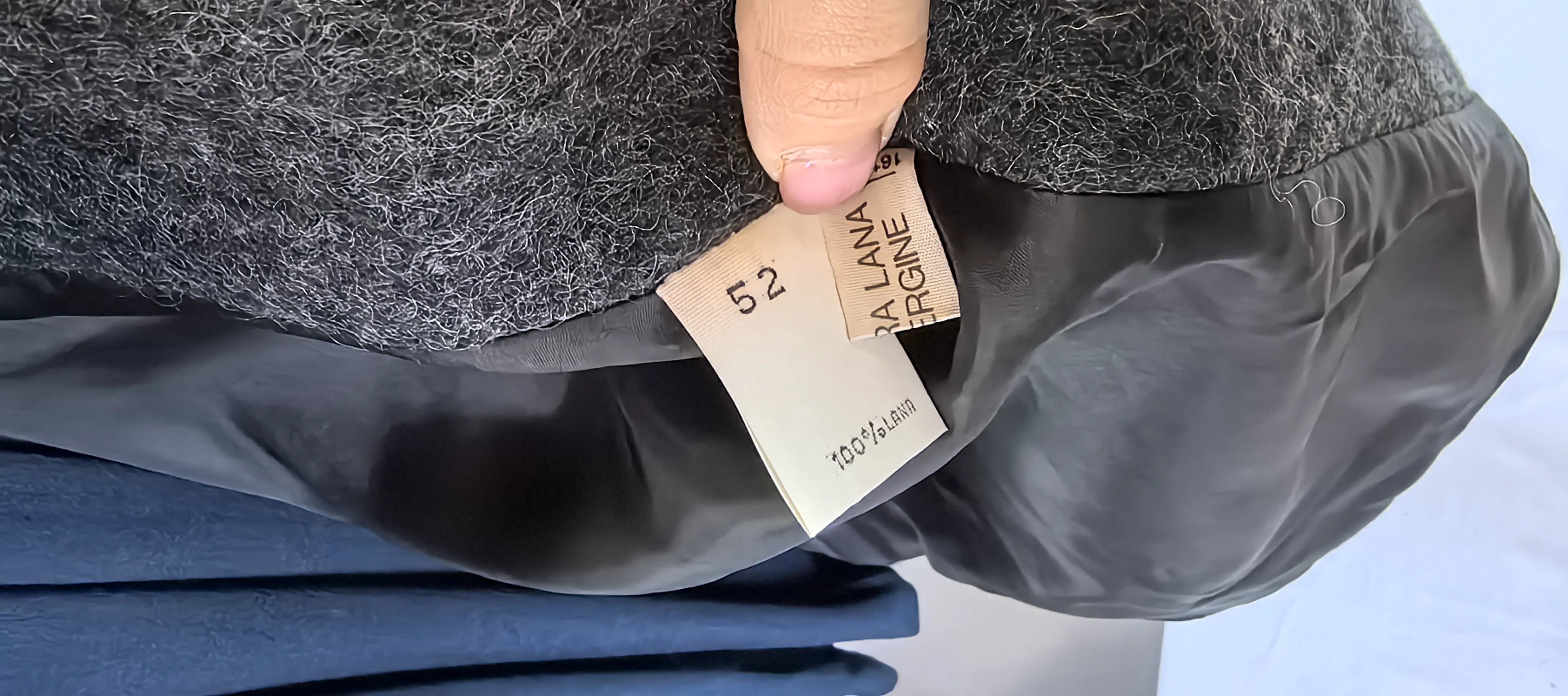 Palton amplu din lana  cu fir lung -Team Mode