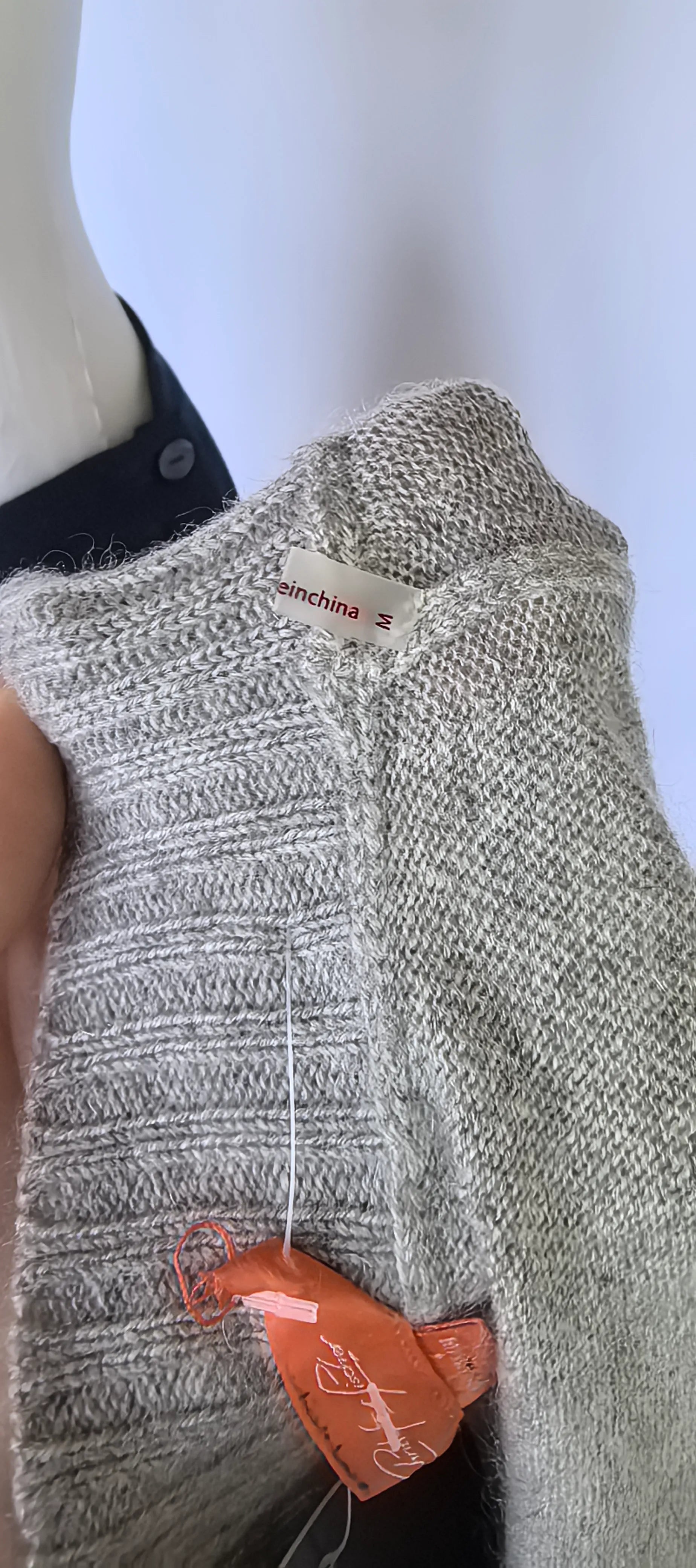 Pulover din casmir lung