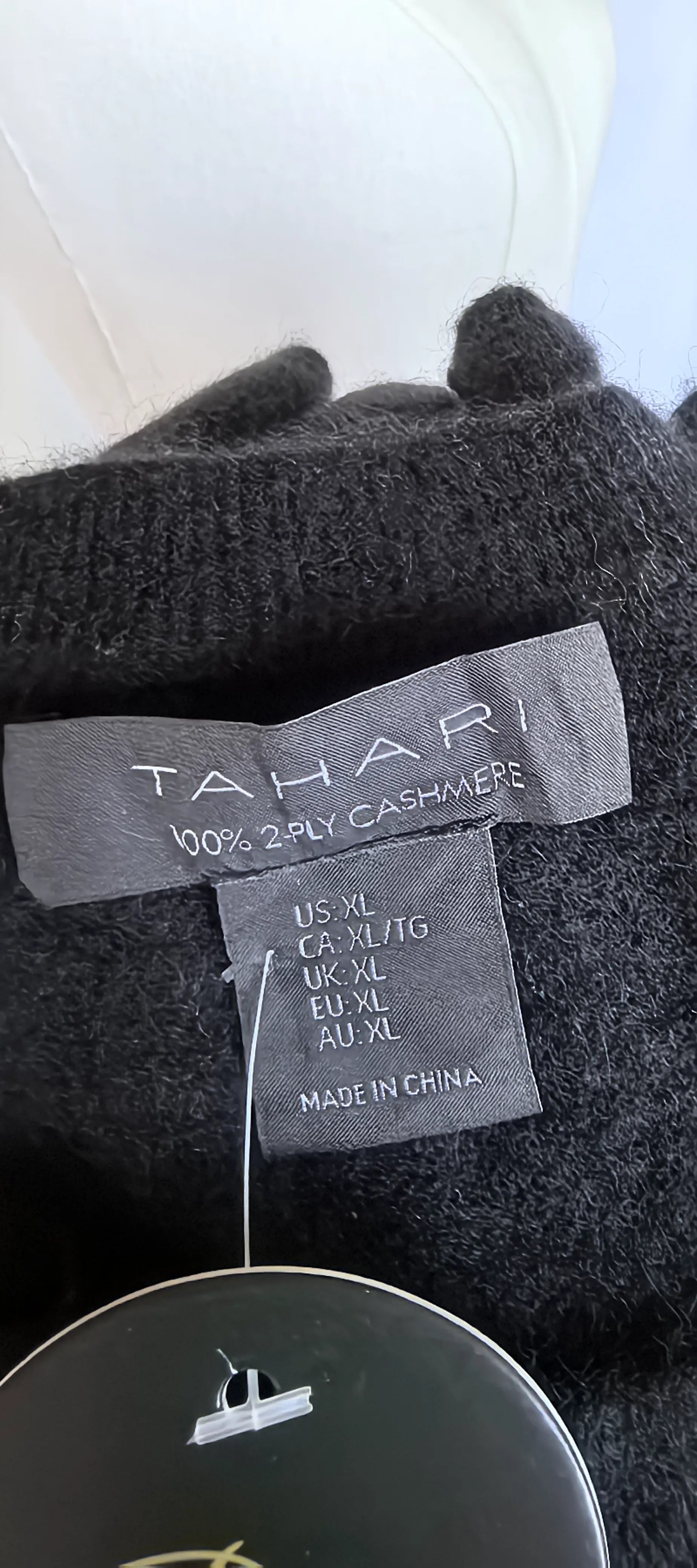 Pulover cu dungi din dublu fir de casmir - Tahari