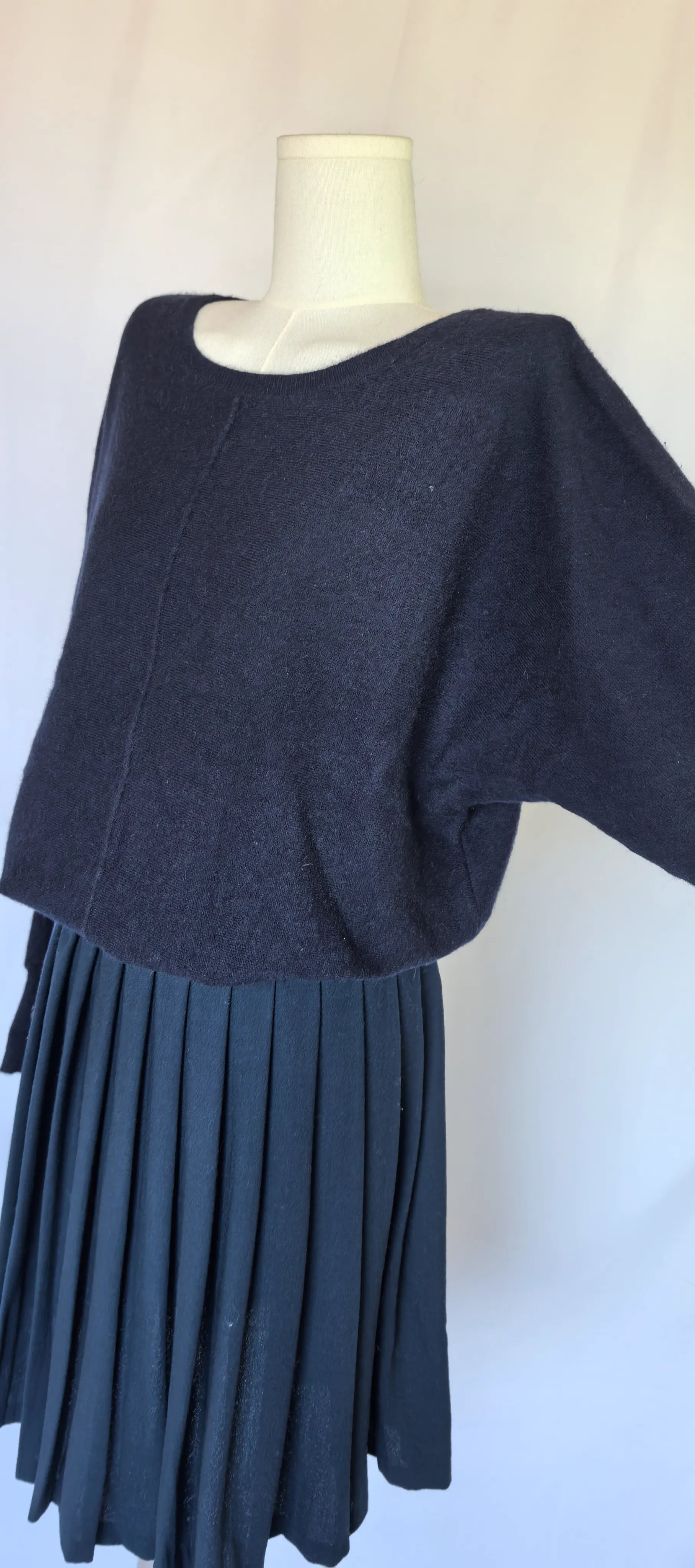 Pulover navy oversized din casmir - Pure Amici