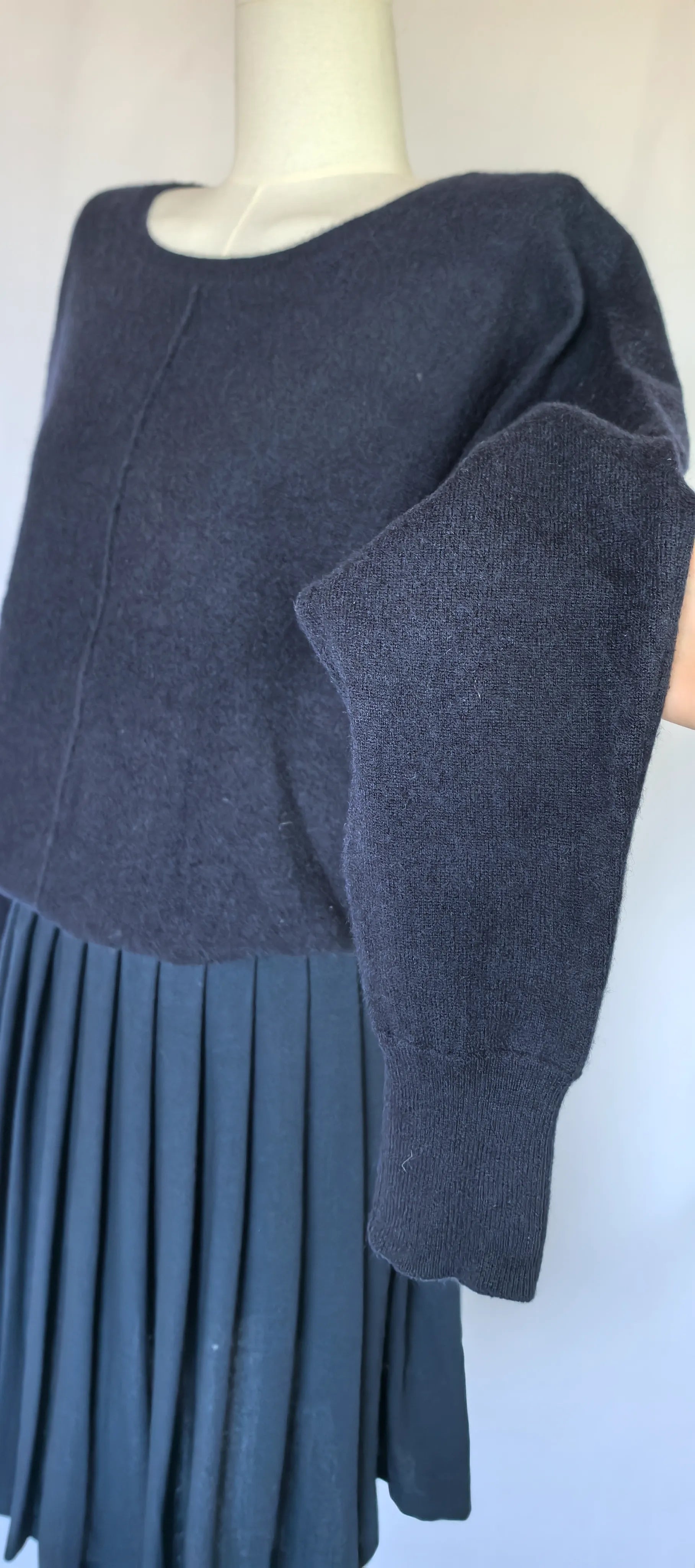 Pulover navy oversized din casmir - Pure Amici