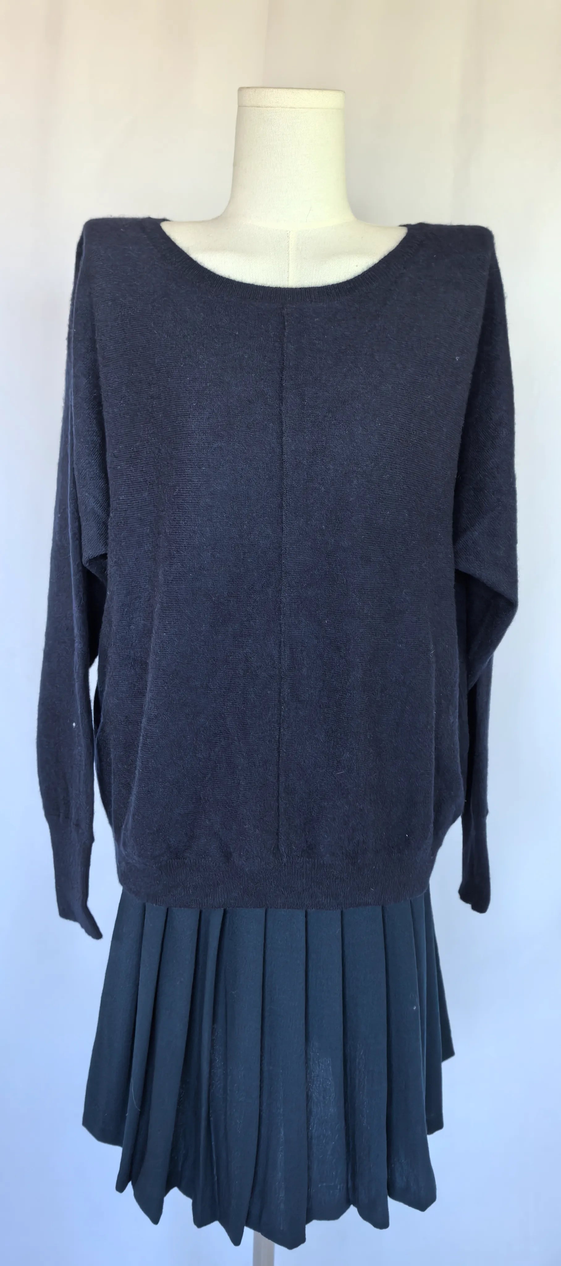 Pulover navy oversized din casmir - Pure Amici