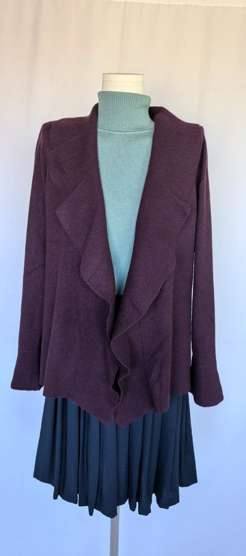 Cardigan din casmir cu volane - Ann Taylor