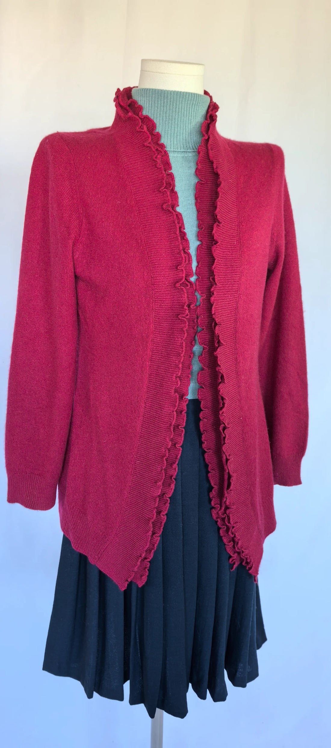 Cardigan din casmir cu detalii incretite - Cynthia Rowley