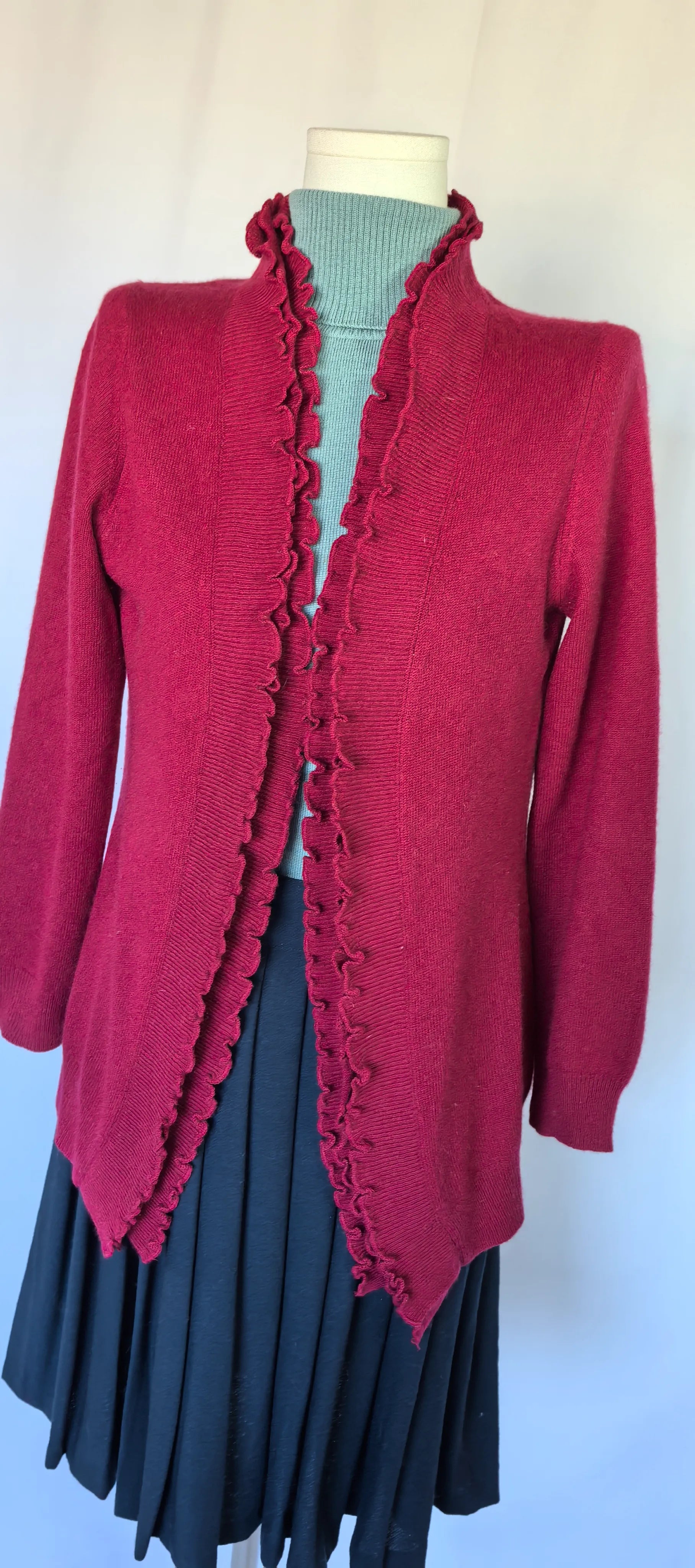 Cardigan din casmir cu detalii incretite - Cynthia Rowley