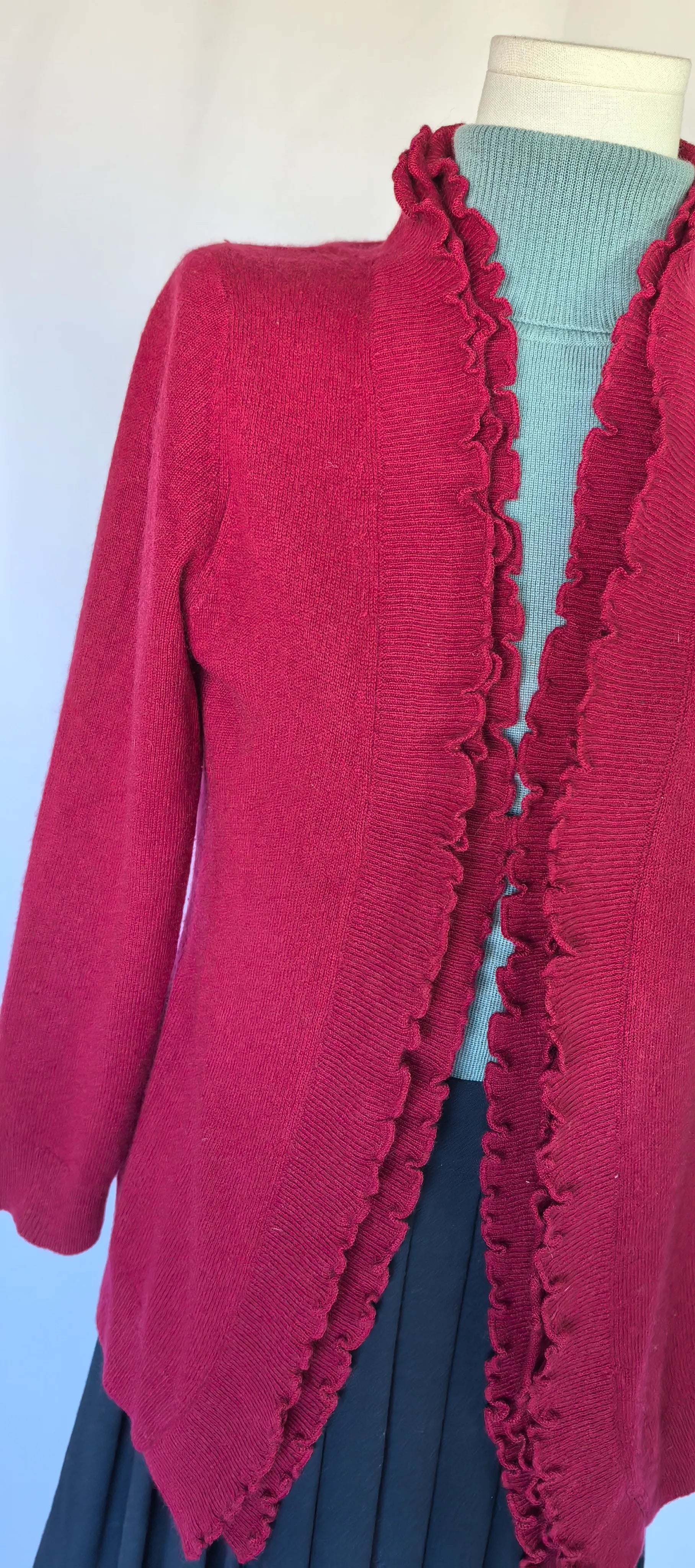 Cardigan din casmir cu detalii incretite - Cynthia Rowley