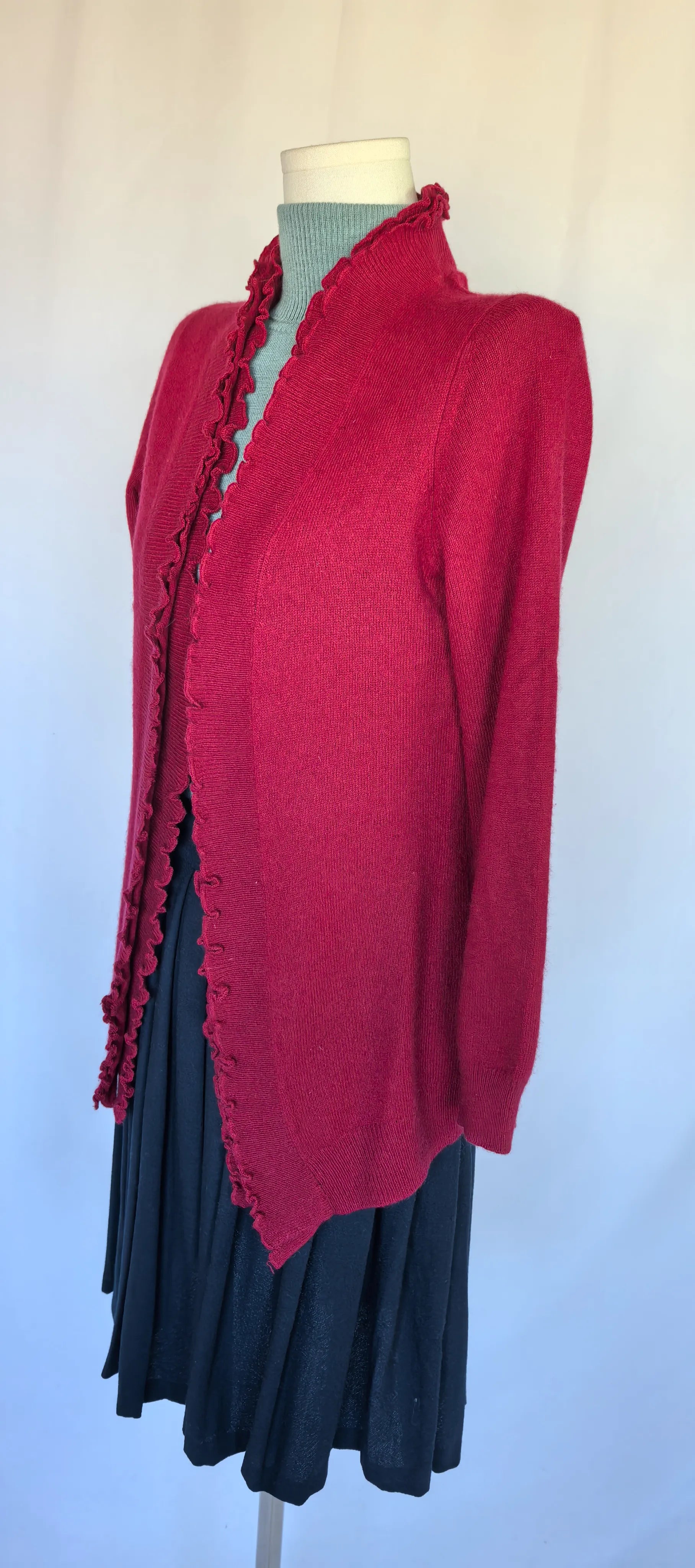 Cardigan din casmir cu detalii incretite - Cynthia Rowley