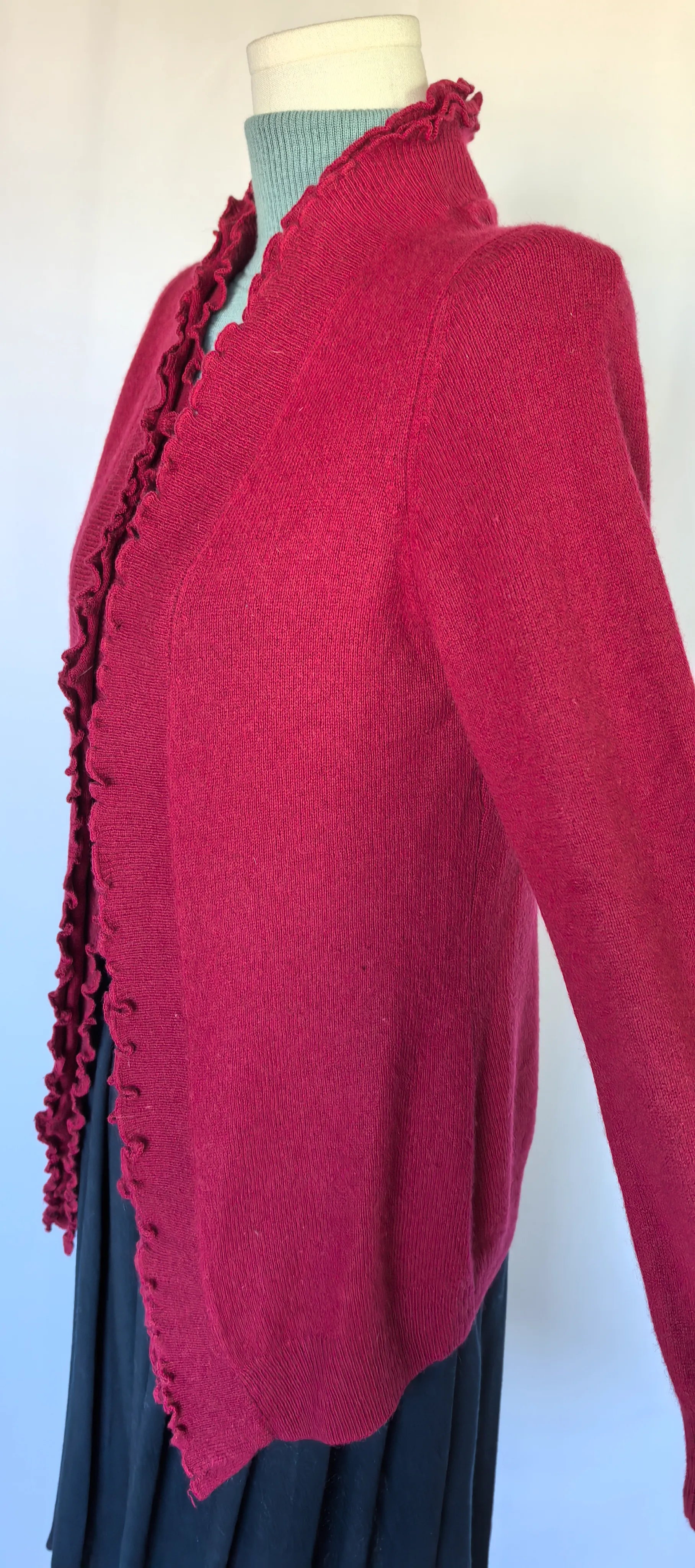 Cardigan din casmir cu detalii incretite - Cynthia Rowley