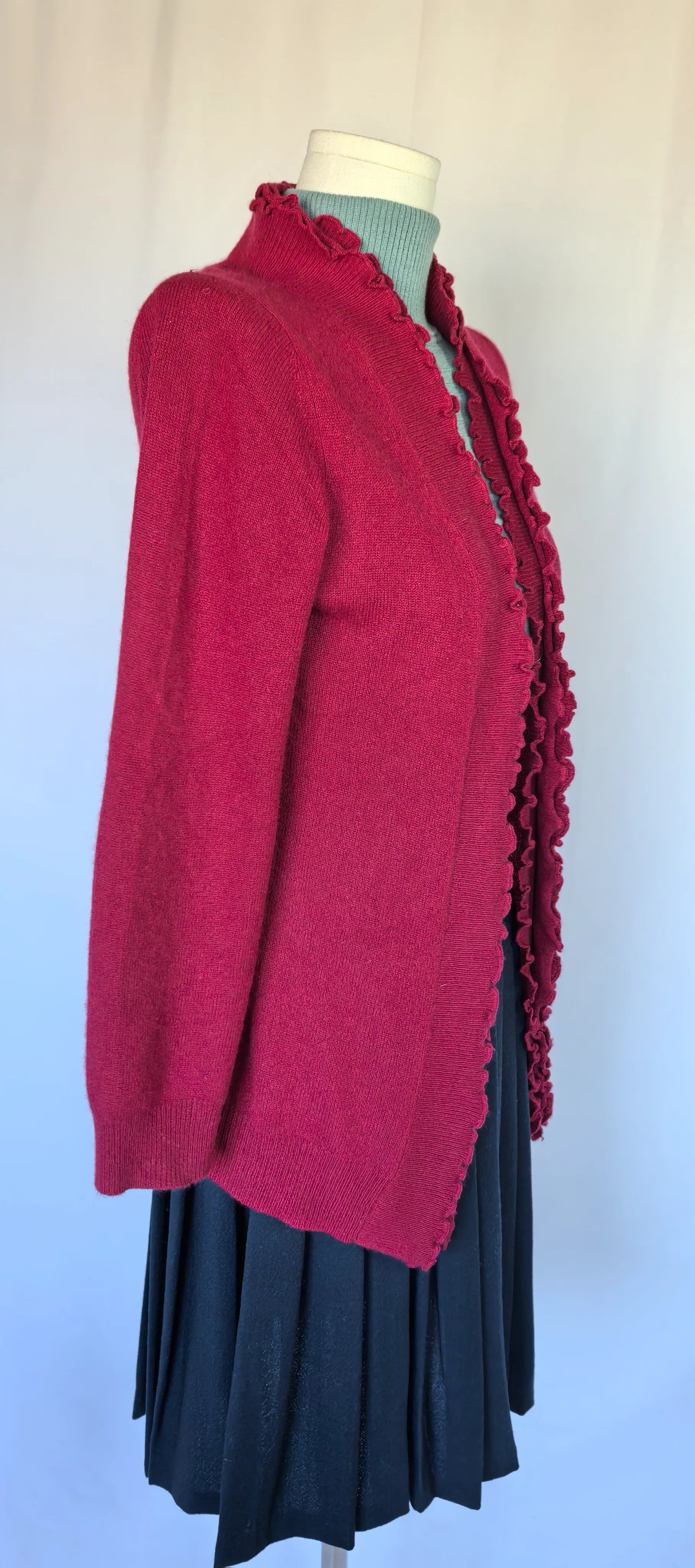 Cardigan din casmir cu detalii incretite - Cynthia Rowley