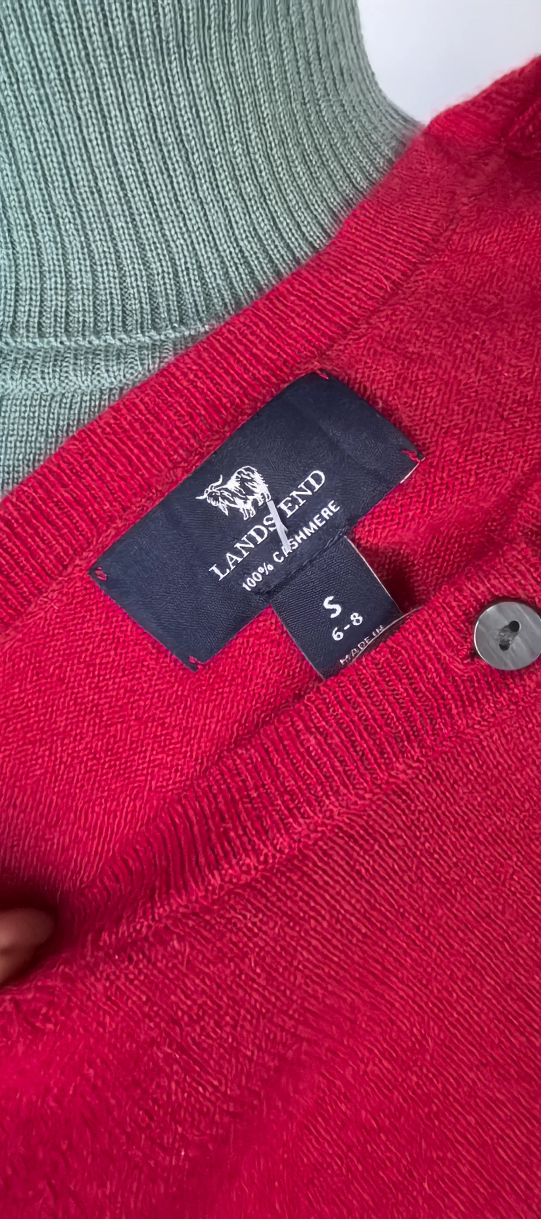 Cardigan din casmir -Lands'end