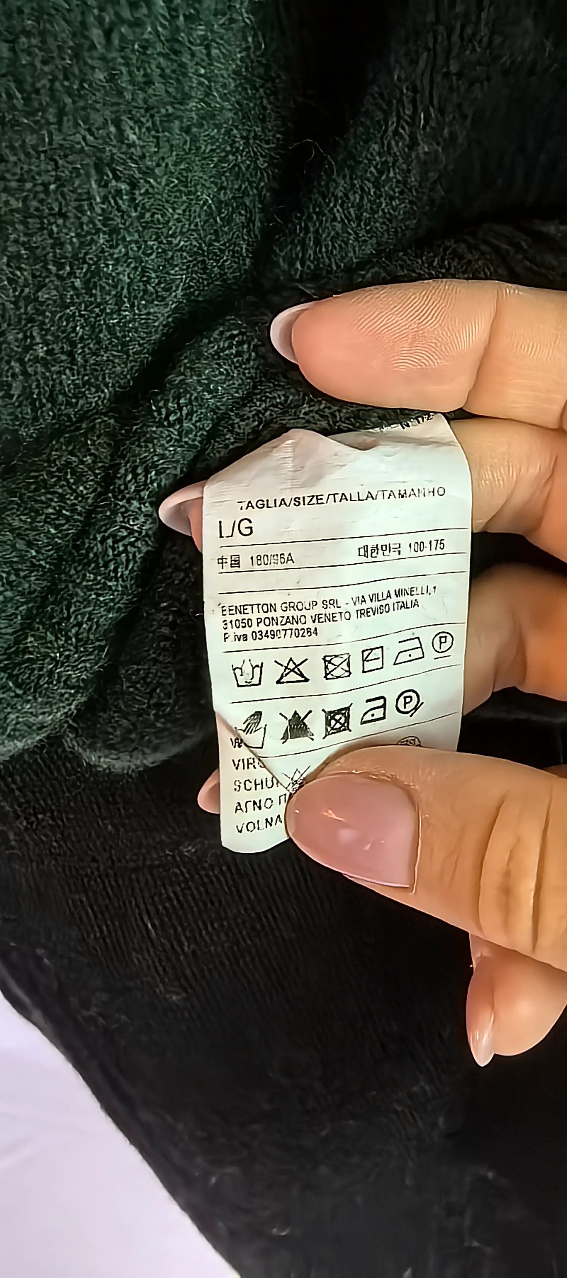 Pulover din lana virgina - Benetton - L