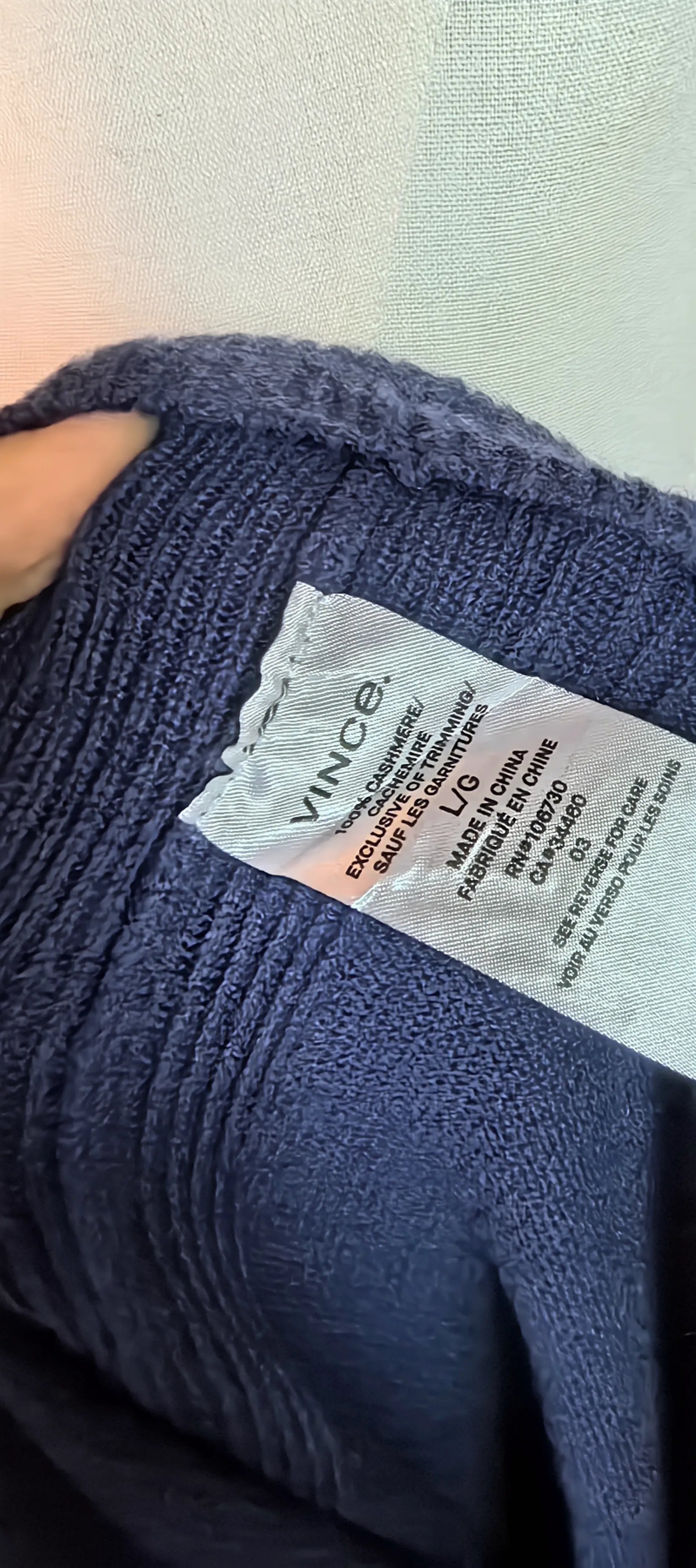 Pulover oversized din casmir - Vince - L