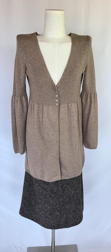 Cardigan lung din blend lana si casmir - Madeleine