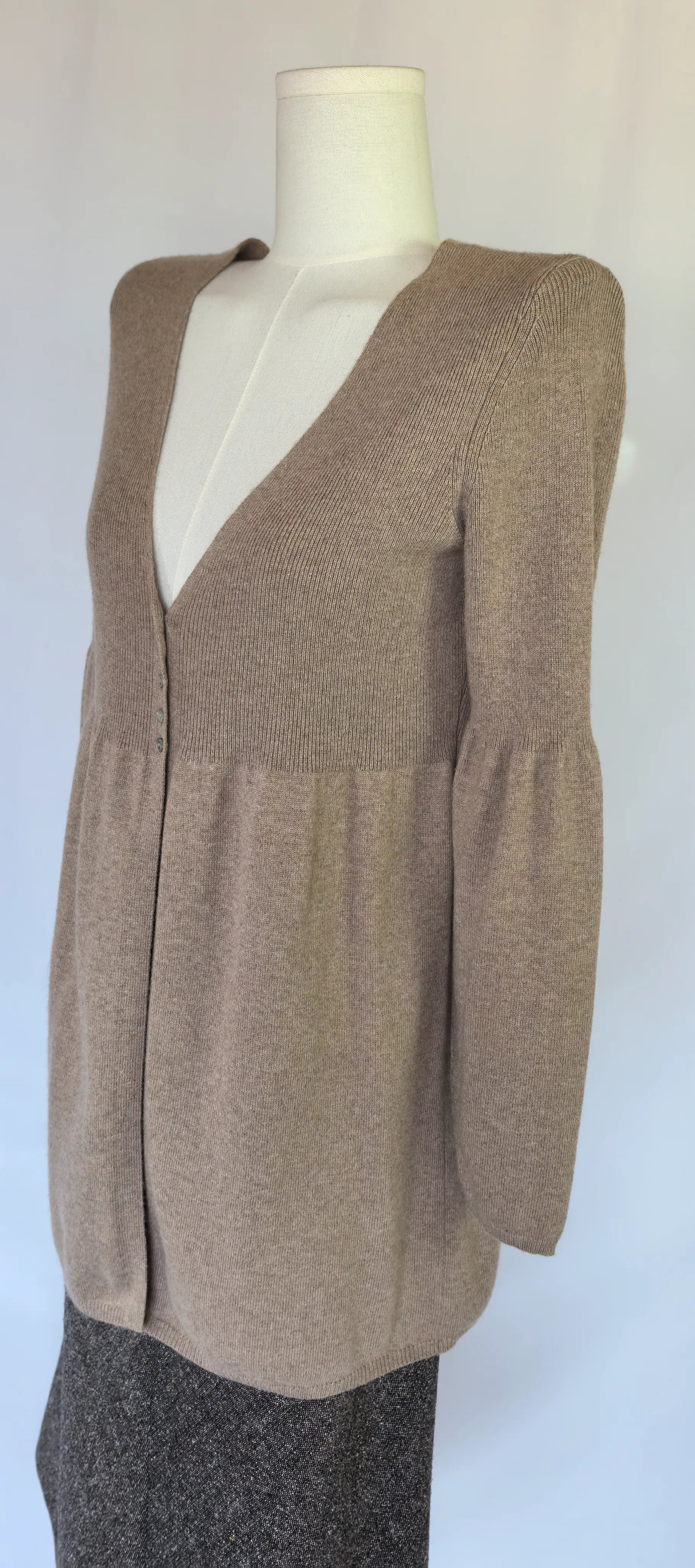 Cardigan lung din blend lana si casmir - Madeleine