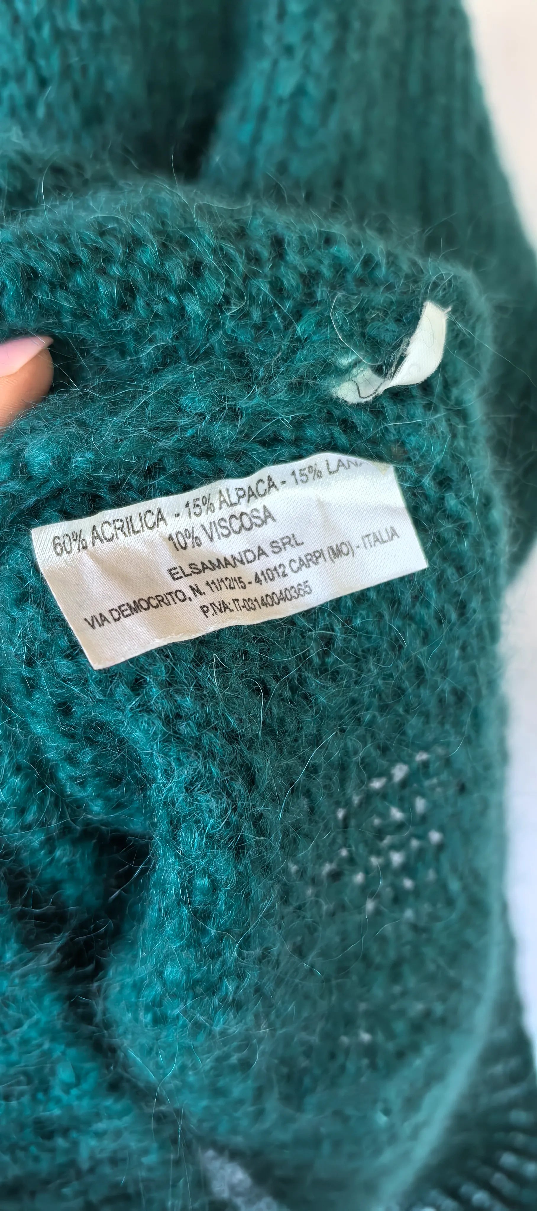 Pulover oversized din blend de lana si alpaca - Elsamanda