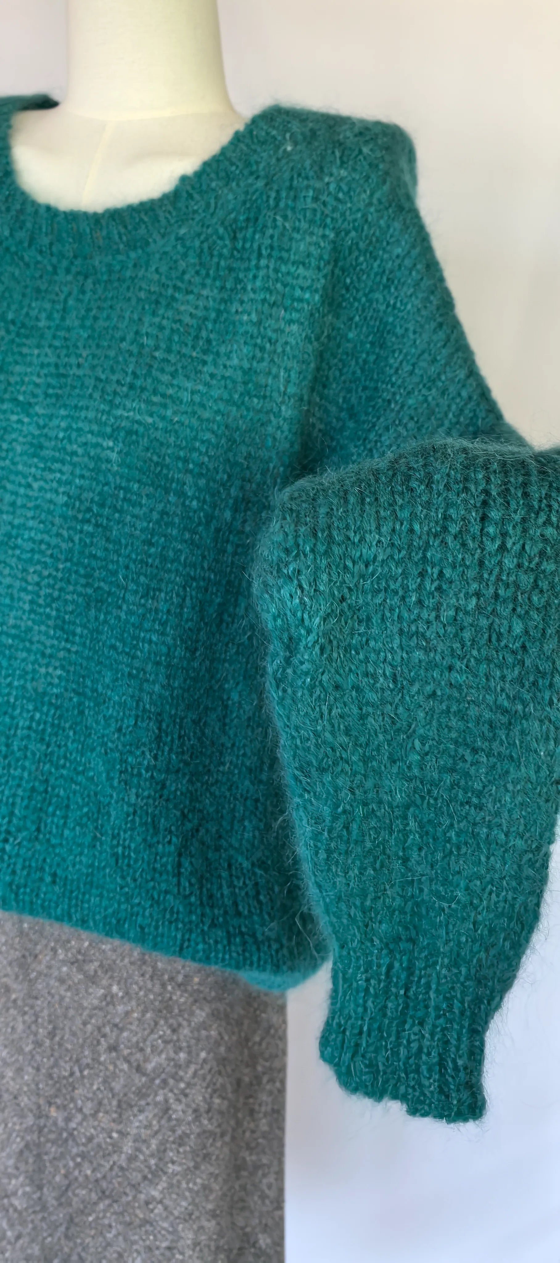 Pulover oversized din blend de lana si alpaca - Elsamanda