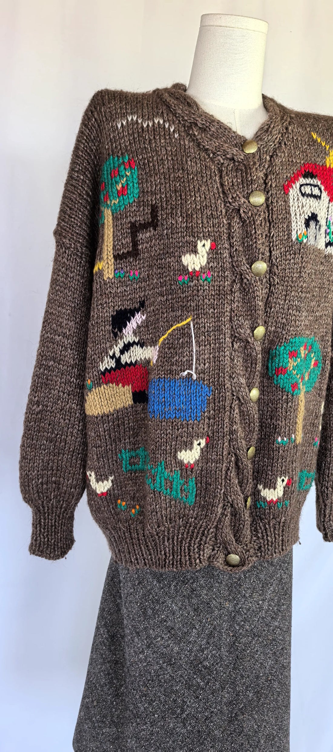 Cardigan oversized din lana - Handmade