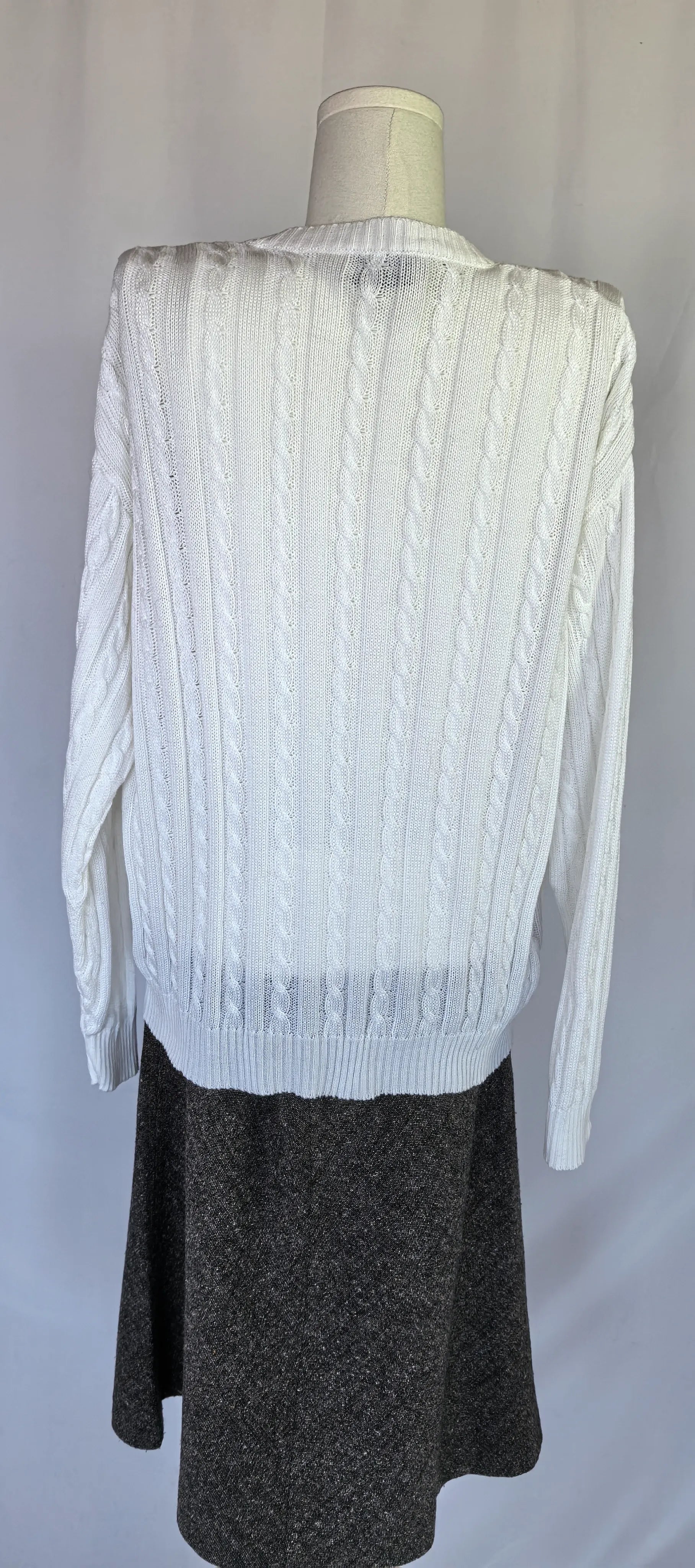 Cardigan din bumbac cu torsade