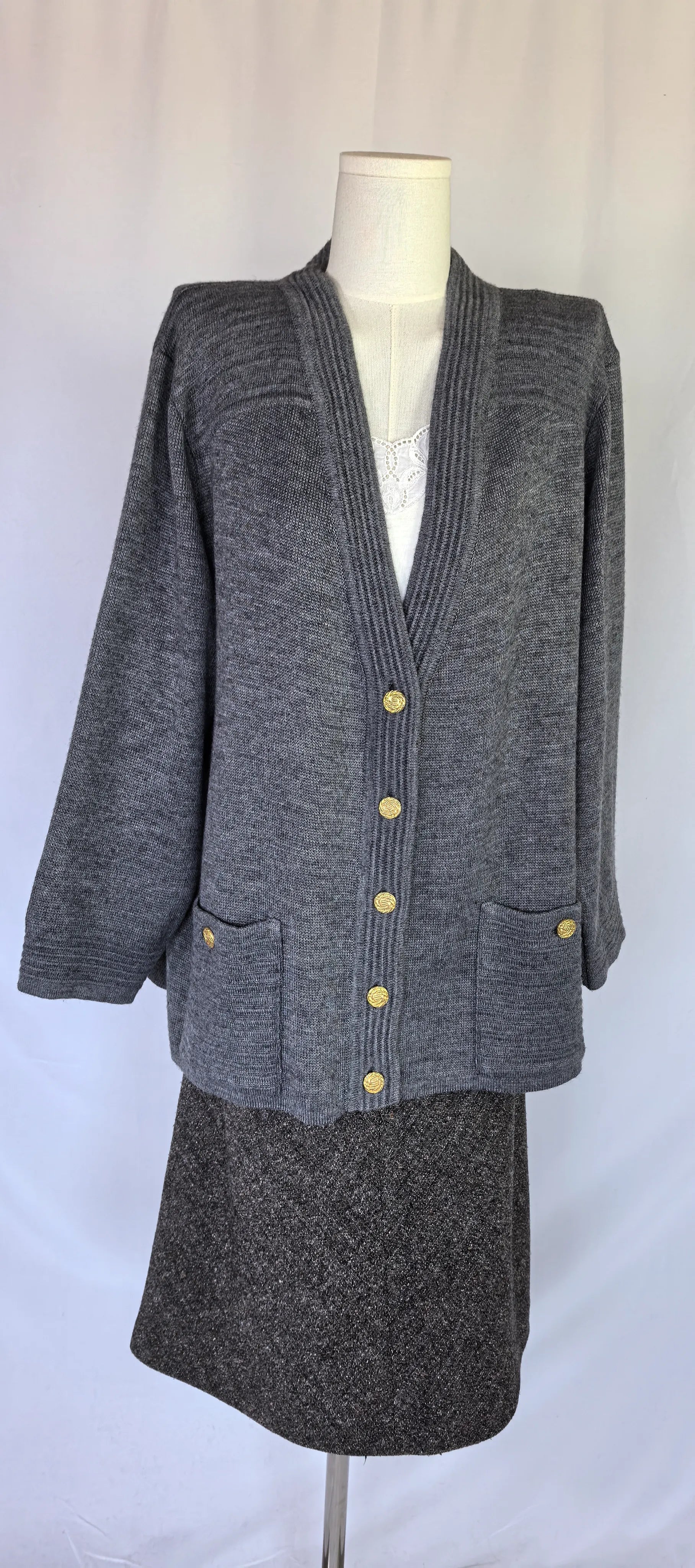 Cardigan din blend de lana