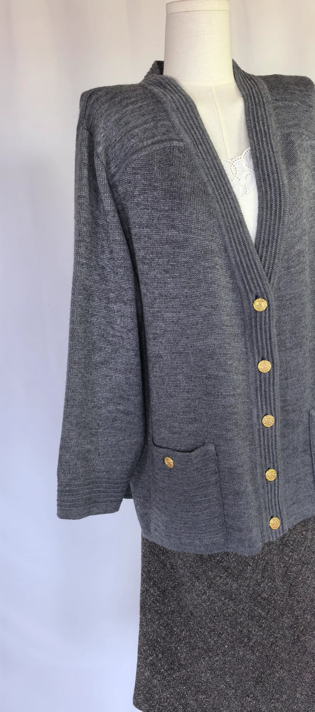 Cardigan din blend de lana
