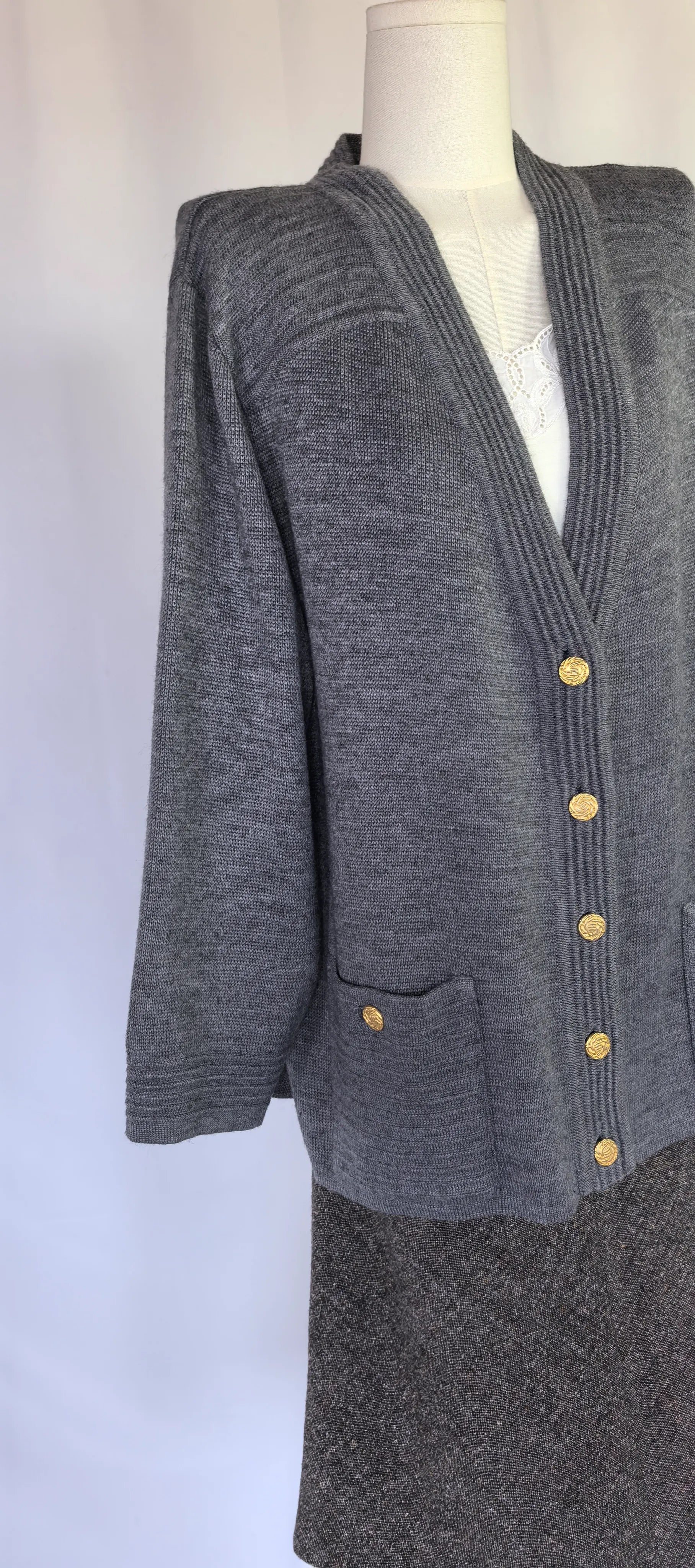 Cardigan din blend de lana