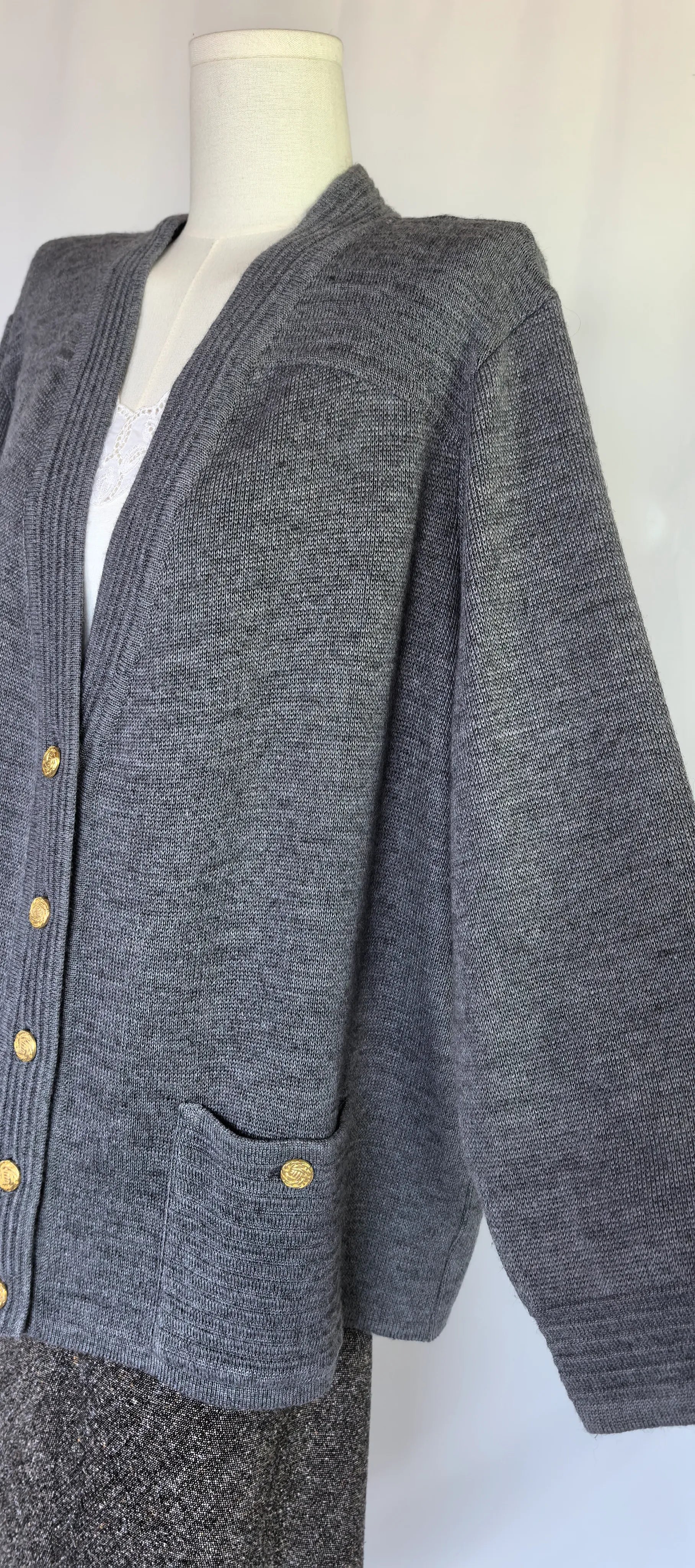 Cardigan din blend de lana