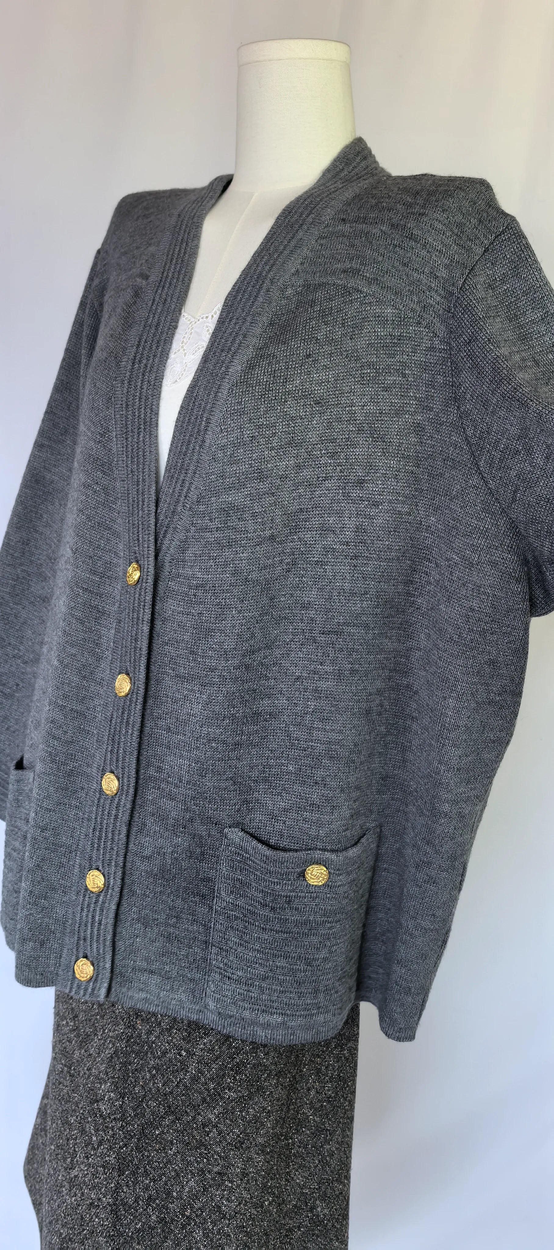 Cardigan din blend de lana