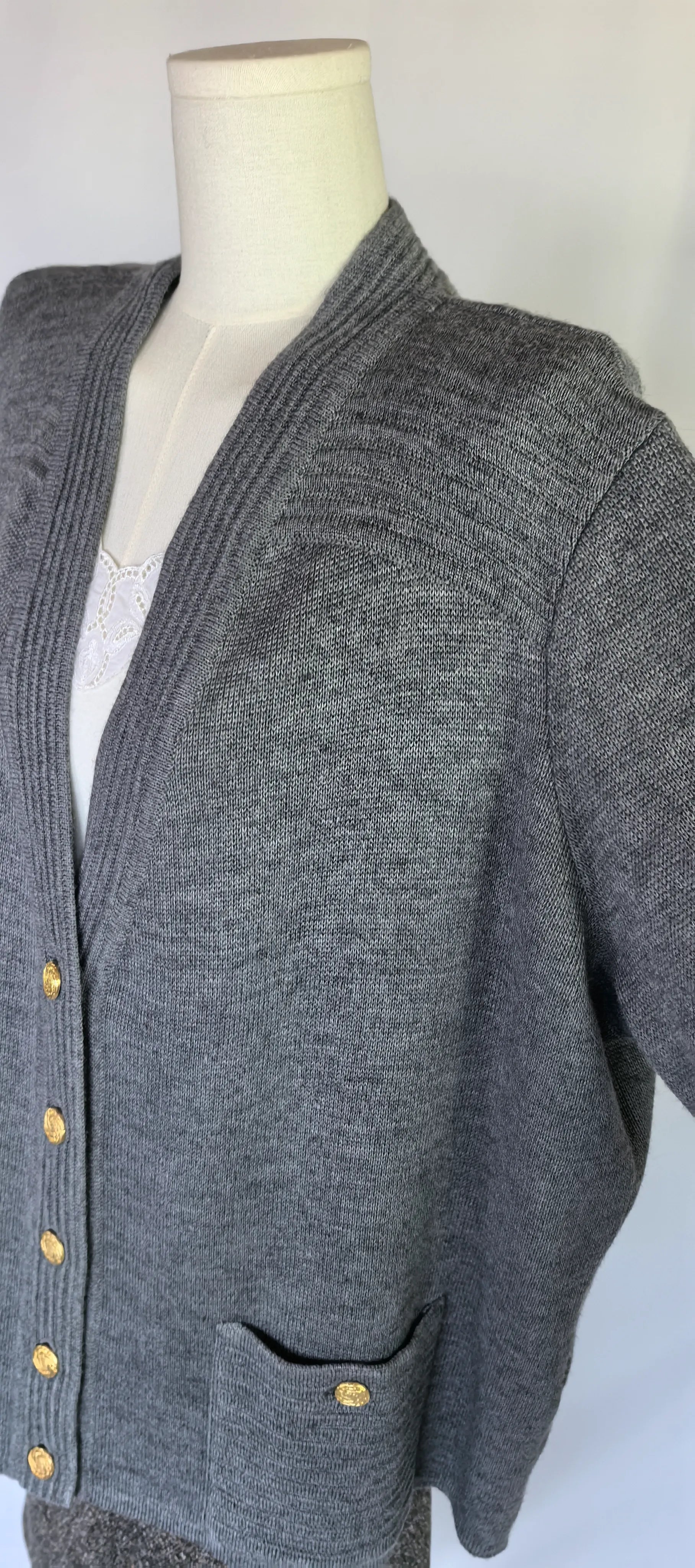 Cardigan din blend de lana